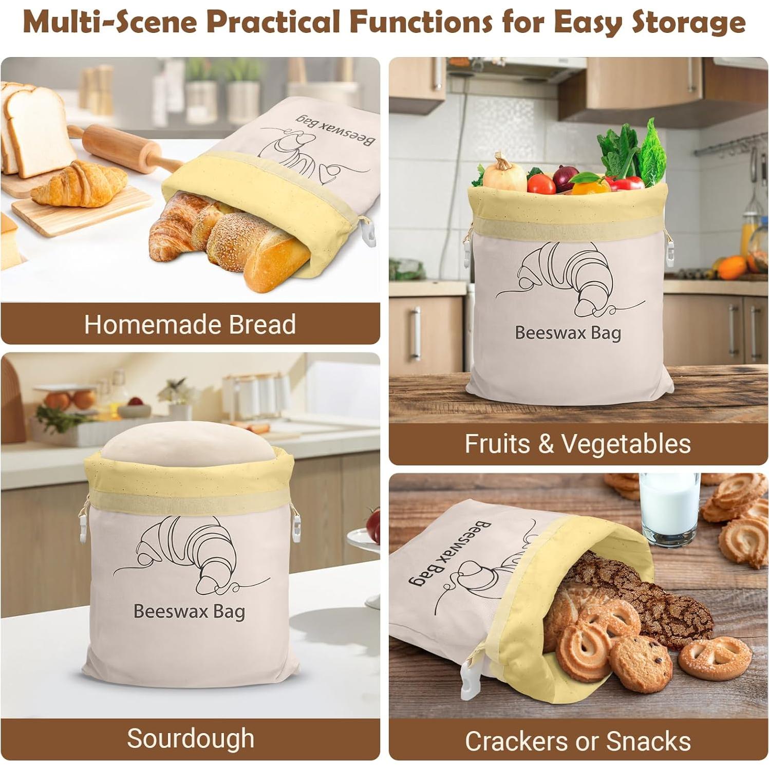 Bolsas de Pan de Cera de Abeja NIKKOUR 32.5x42.7cm Reutilizables