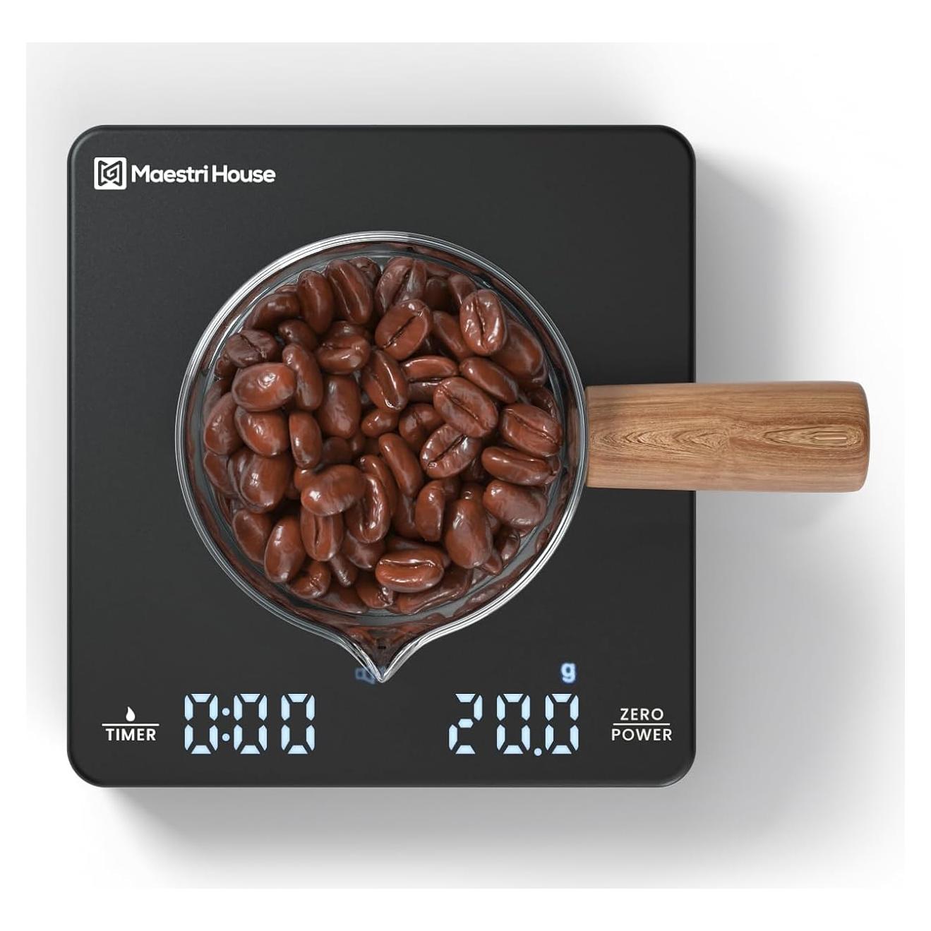 Balanza de Café Digital Maestri House 2kg/0.1g Negra