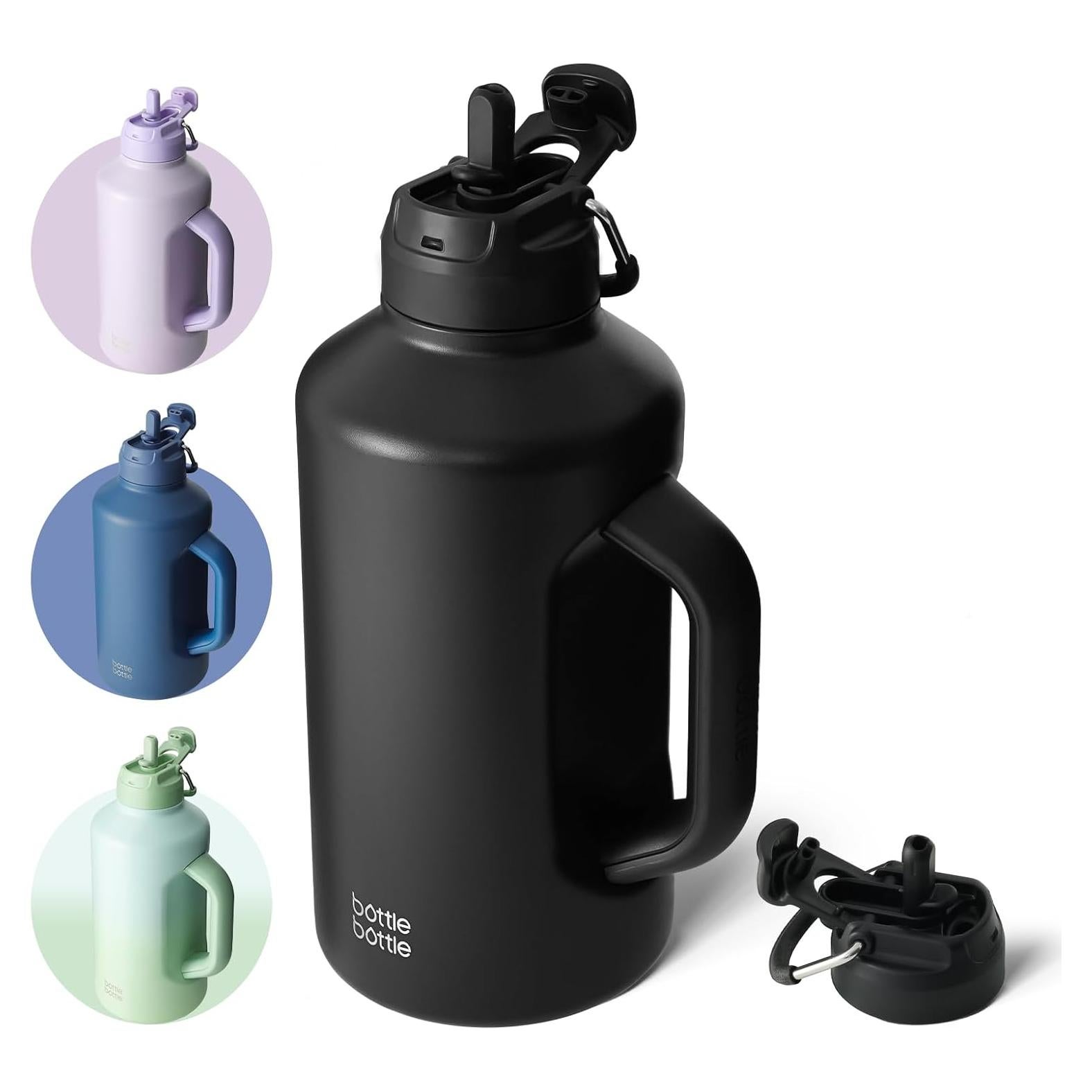 Botella de Agua Aislada 1.89 L BOTELLA BOTELLA con Pajilla