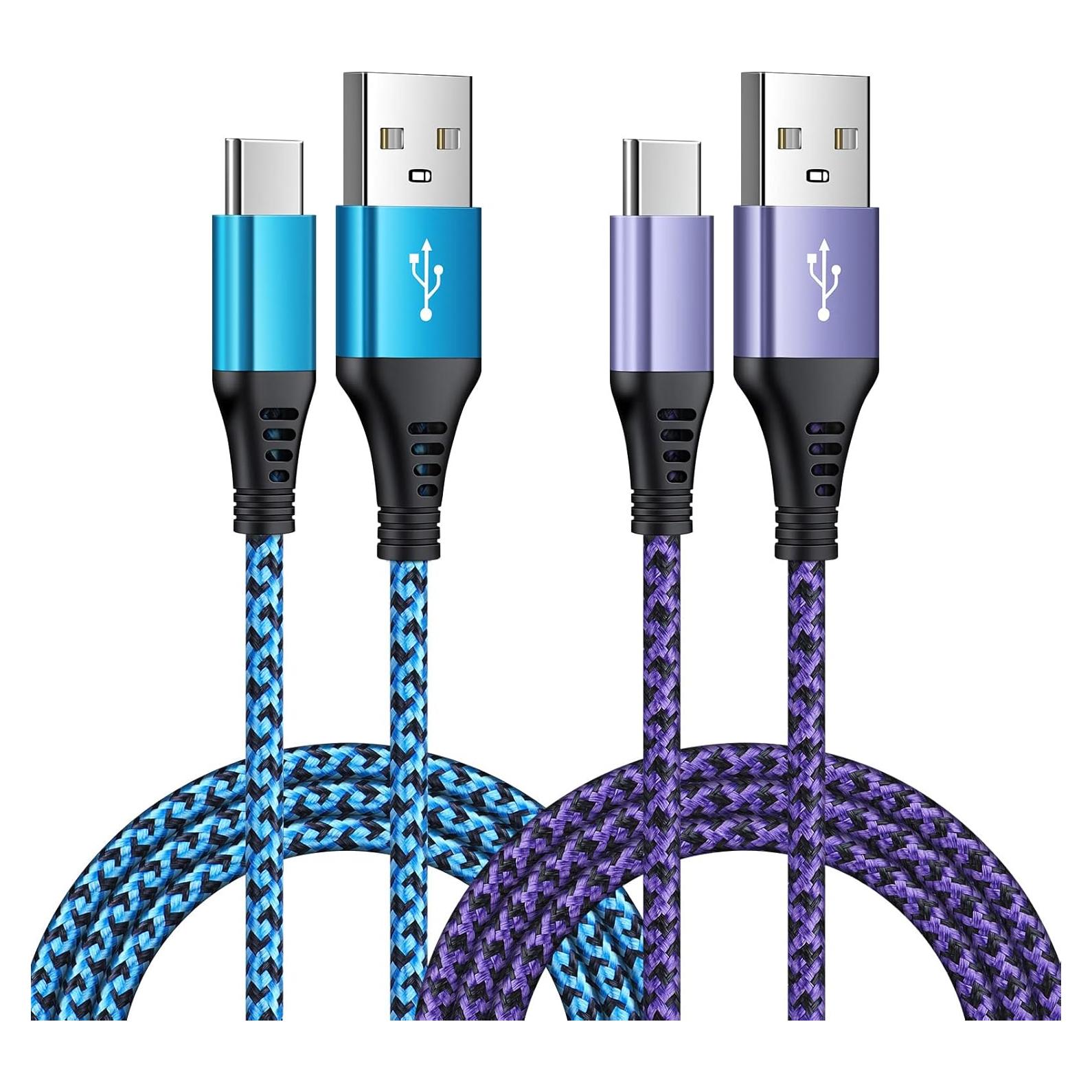 Cable USB Tipo C Carga Rápida 1.83m 2-Pack Kdiemees