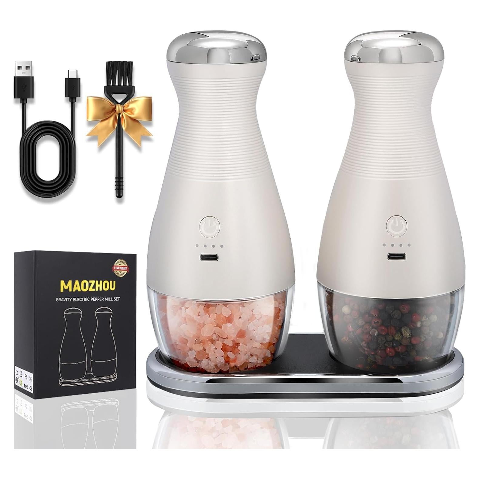 Juego de Molinillos Eléctricos de Sal y Pimienta MAOZHOU