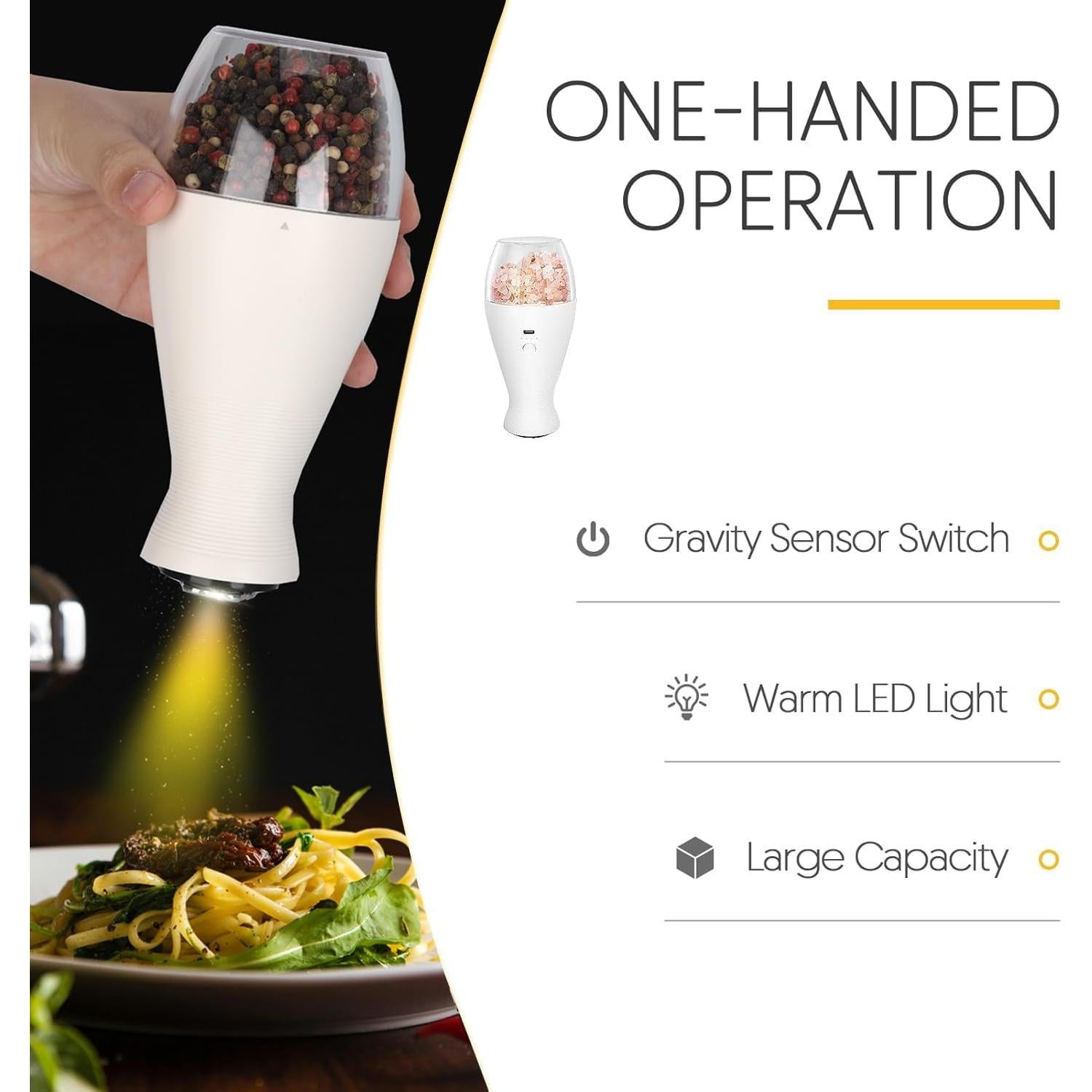 Juego de Molinillos Eléctricos de Sal y Pimienta MAOZHOU