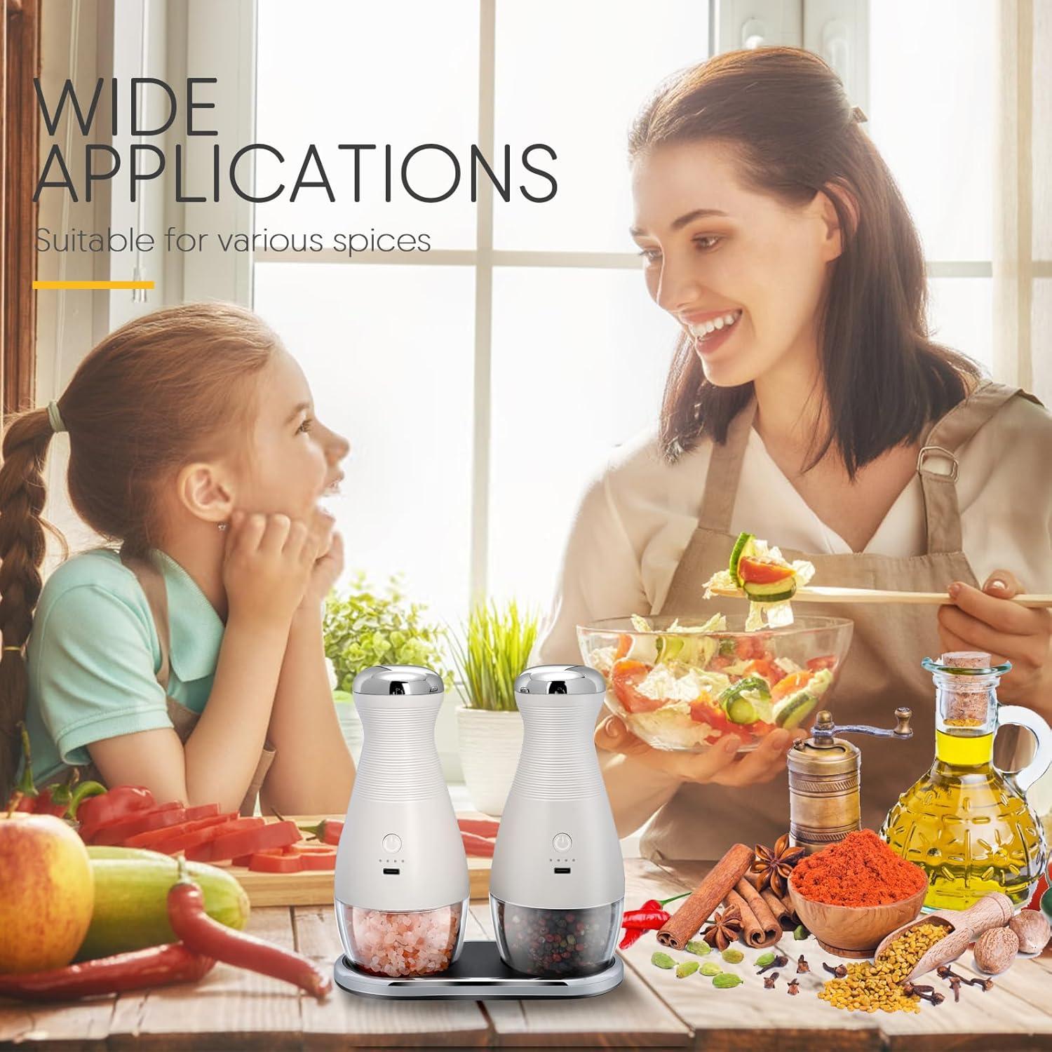 Juego de Molinillos Eléctricos de Sal y Pimienta MAOZHOU