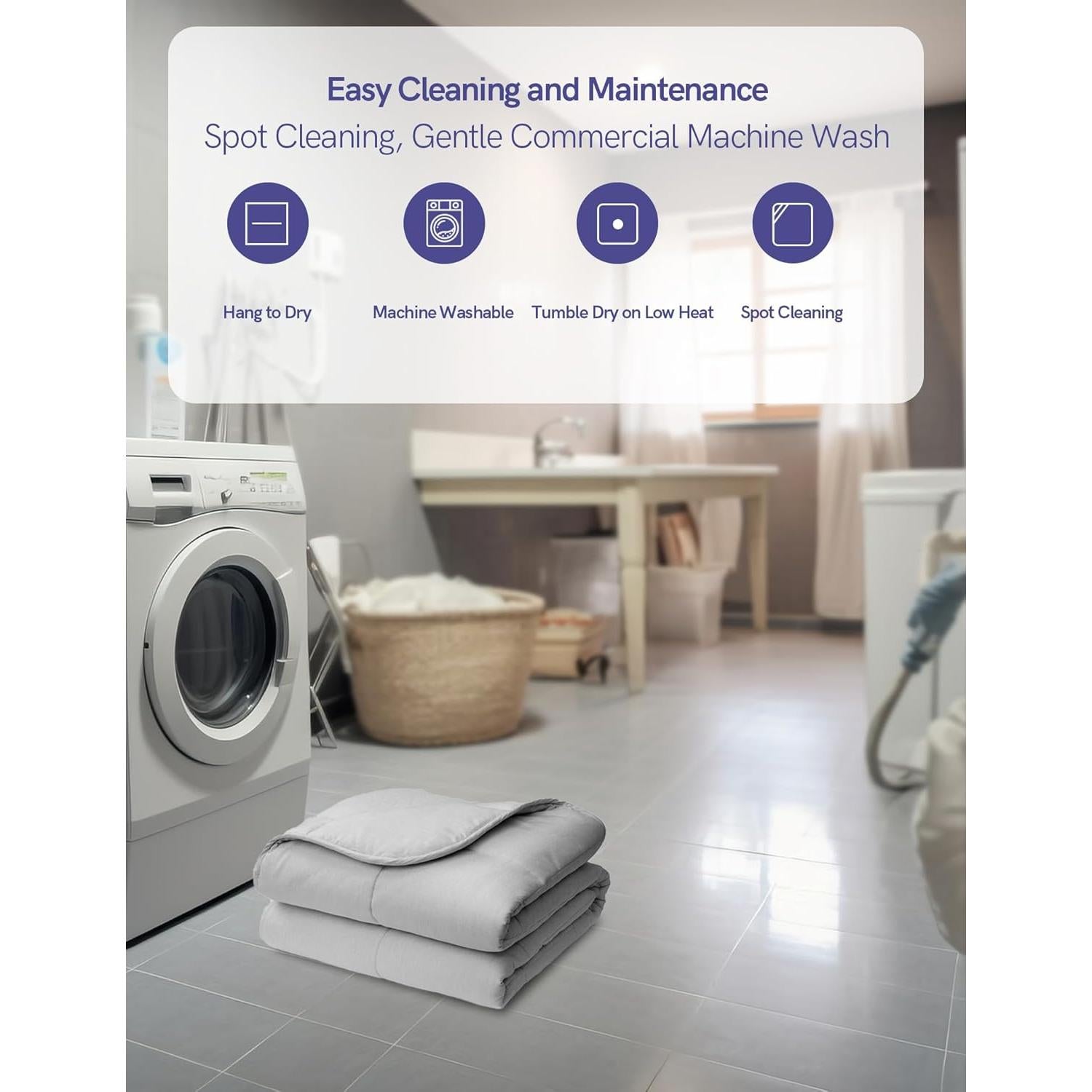 Manta con Peso YnM 6.8kg Beige Neutro 228.6x167.6cm