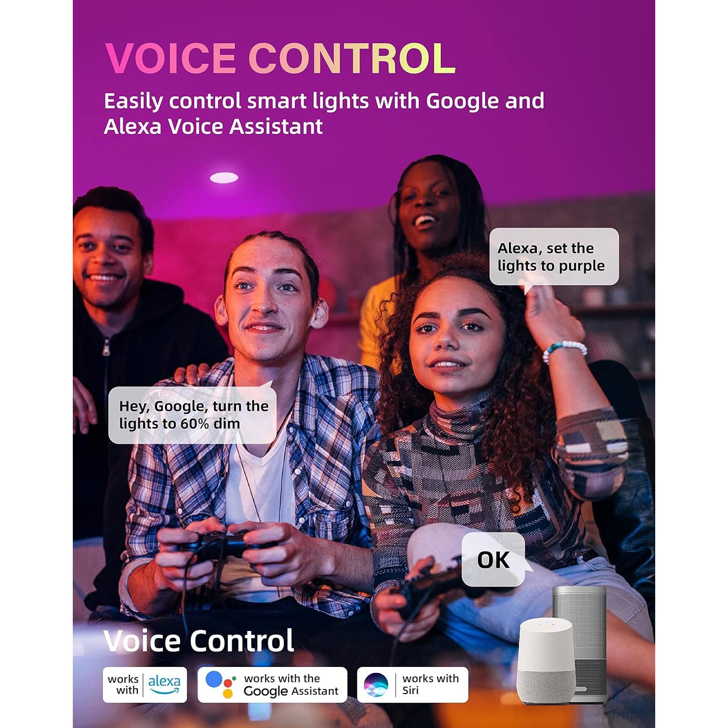 Paquete de 16 luces LED empotradas inteligentes 4" POWERASIA 9W