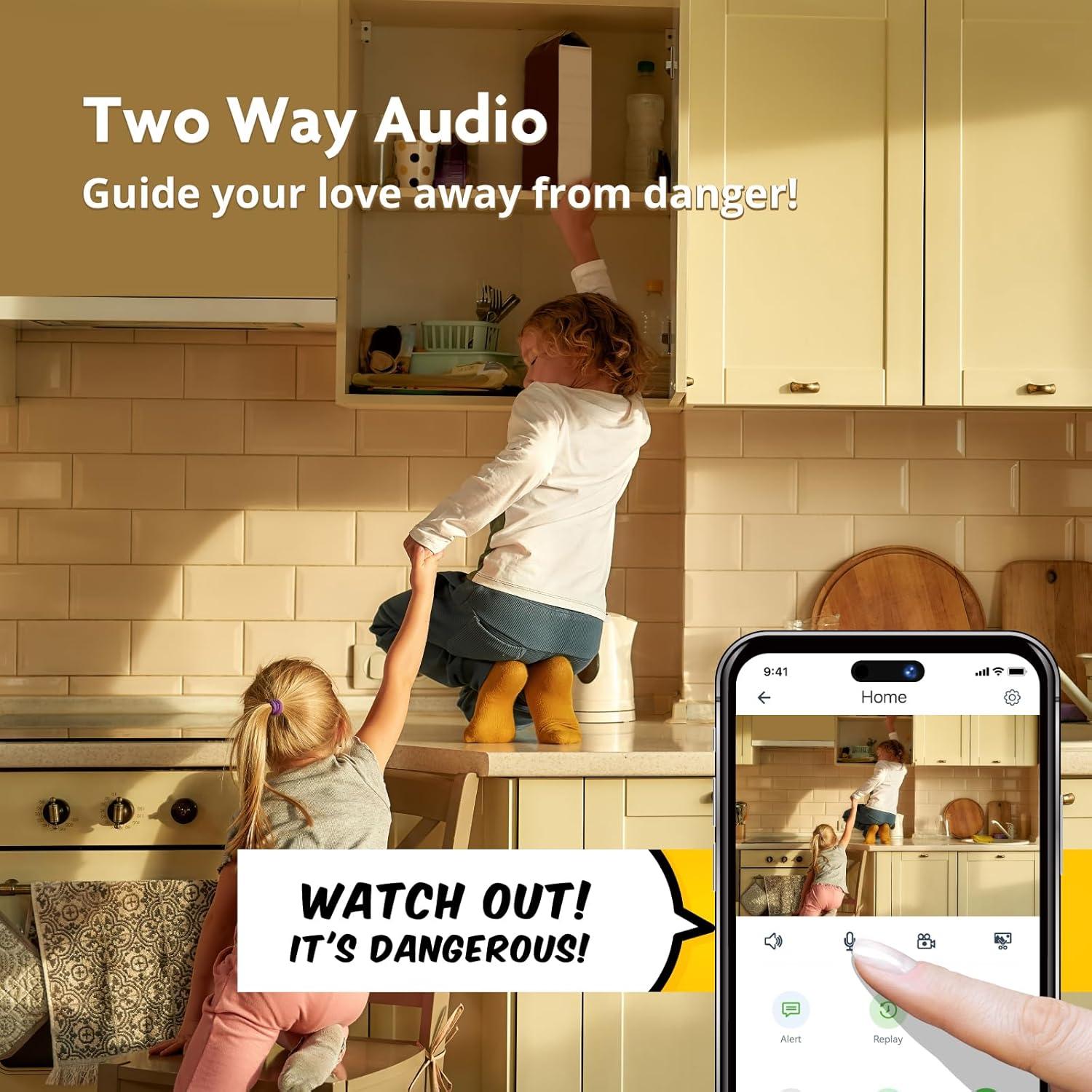 Cámara de Seguridad WiFi Faleemi FS3 2K Pan/Tilt Visión Nocturna