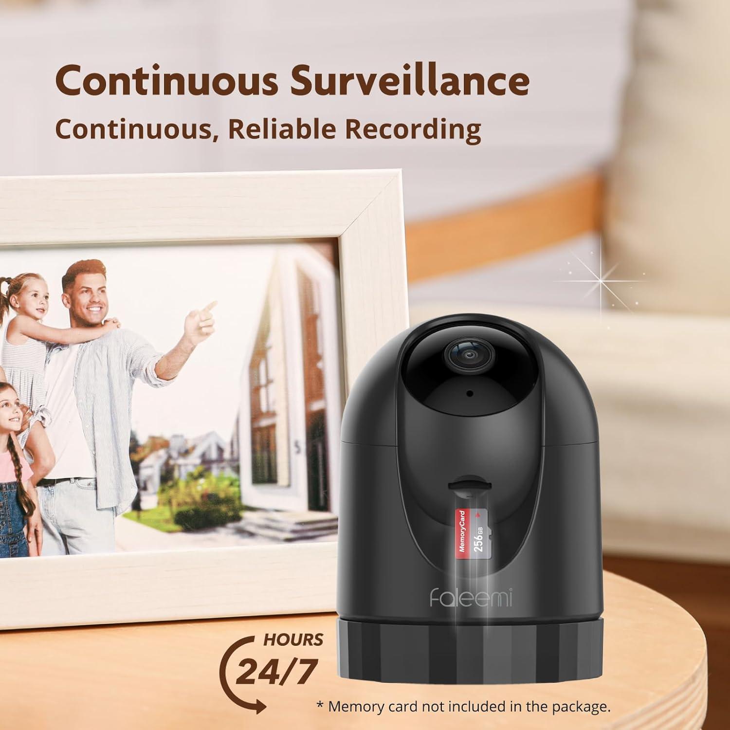 Cámara de Seguridad WiFi Faleemi FS3 2K Pan/Tilt Visión Nocturna