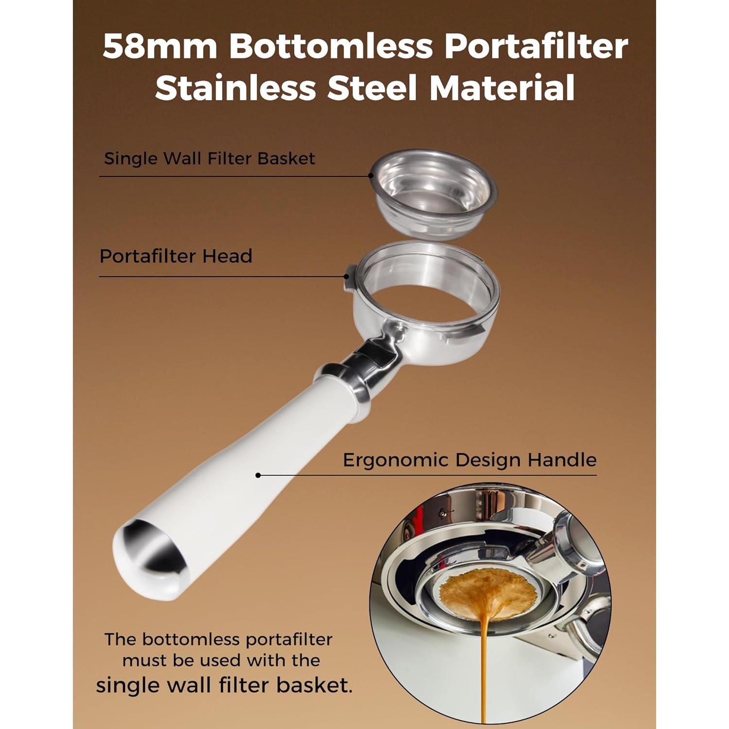 Cafetera Espresso Tuni E2+BP Set 58mm Semiautomática