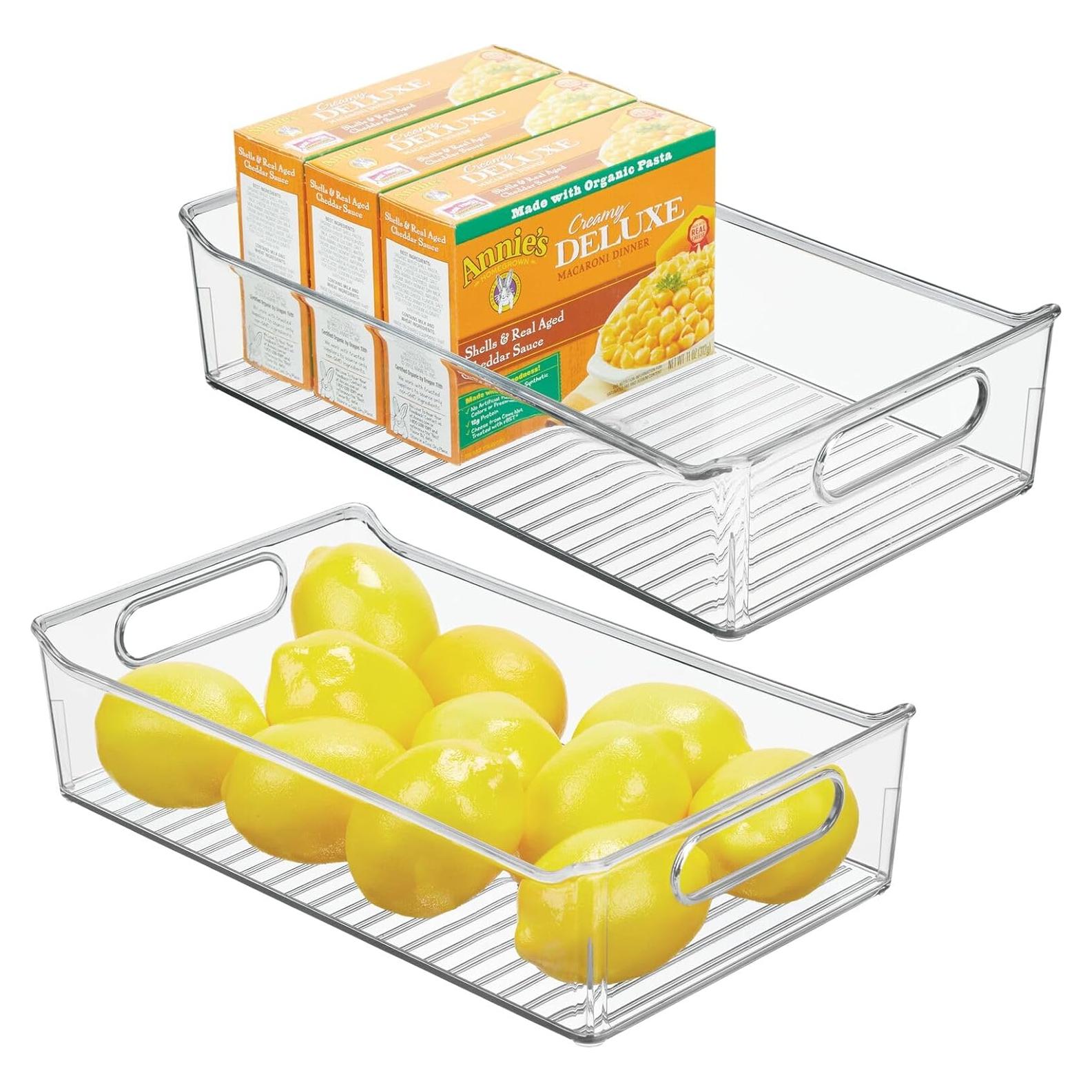 Contenedores de Plástico mDesign para Cocina - Paquete de 2