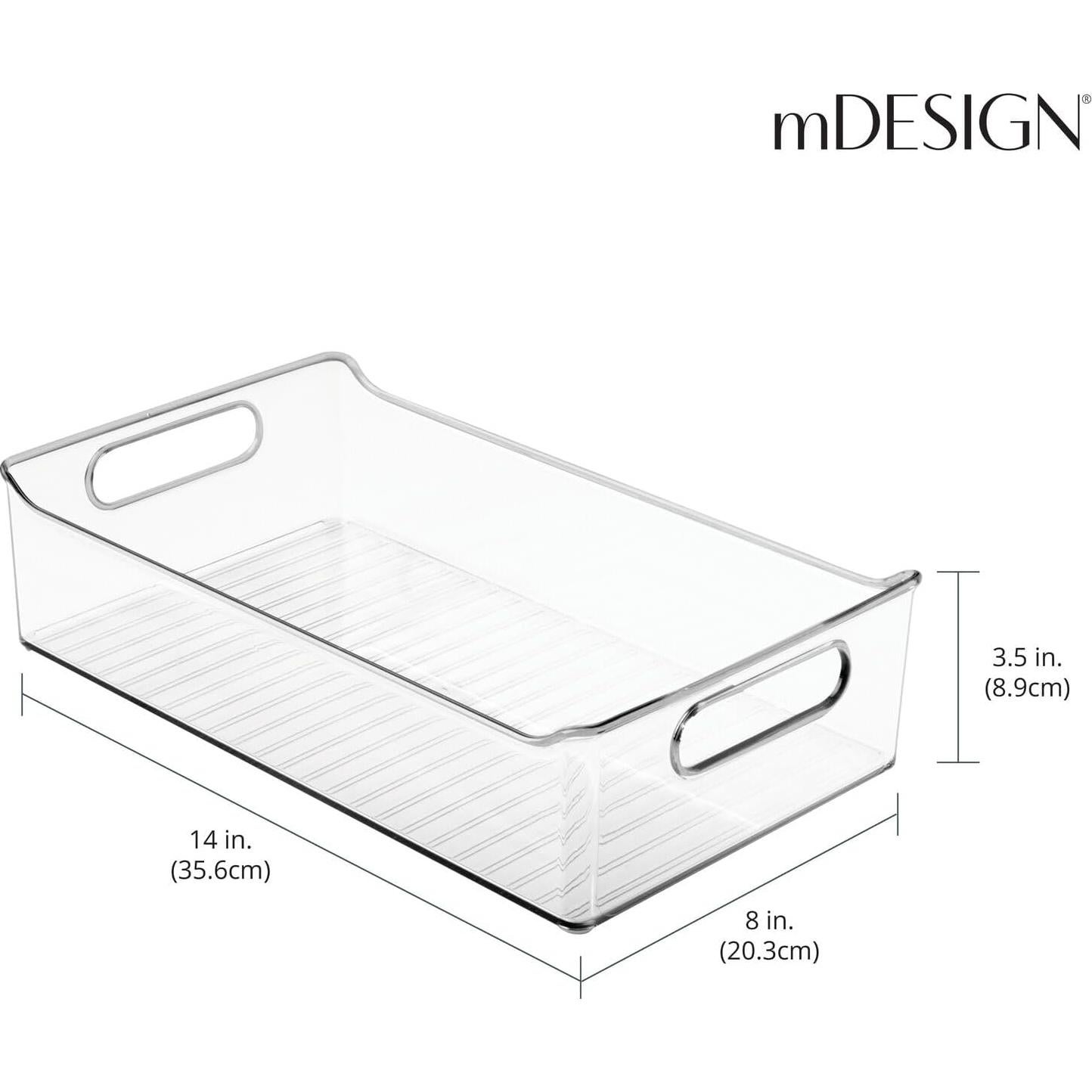 Contenedores de Plástico mDesign para Cocina - Paquete de 2