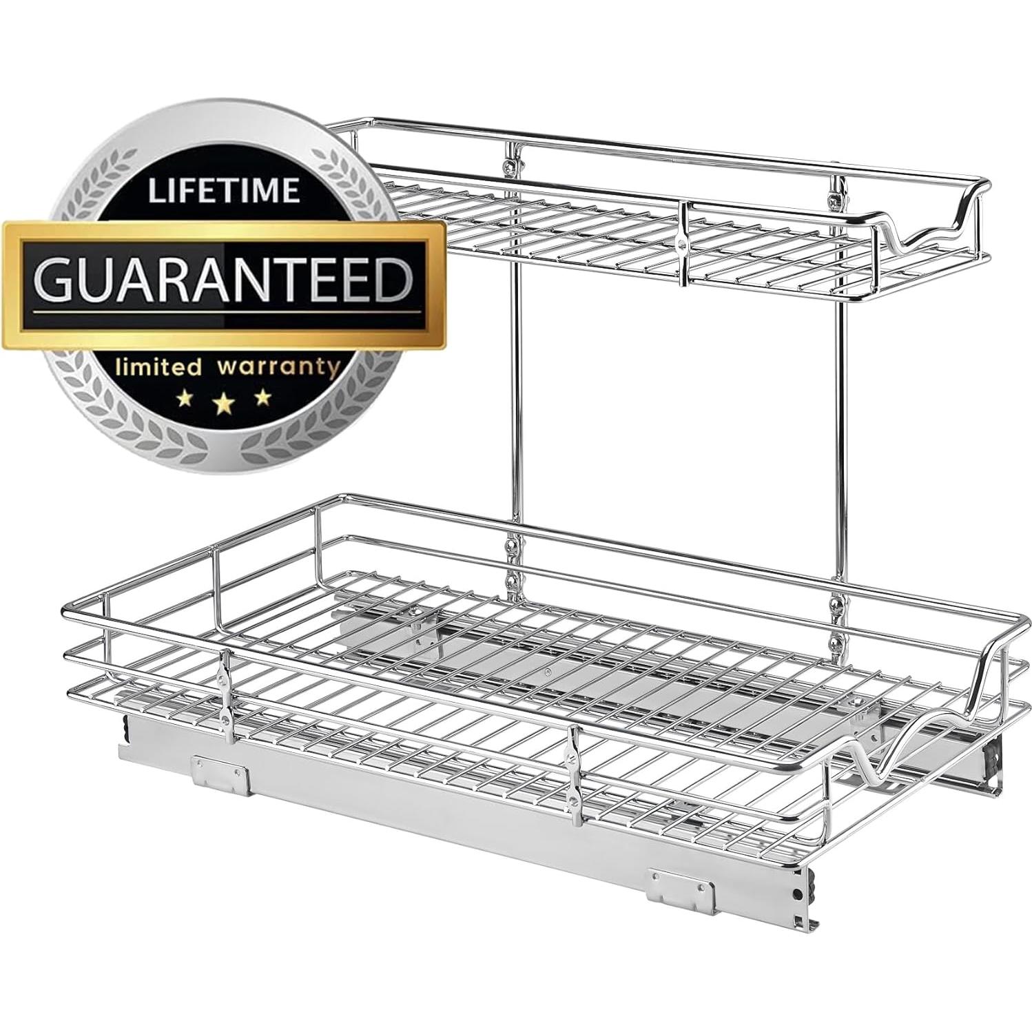 Organizador Deslizante Bajo Fregadero HOLDN STORAGE 2 Niveles 28x53 cm