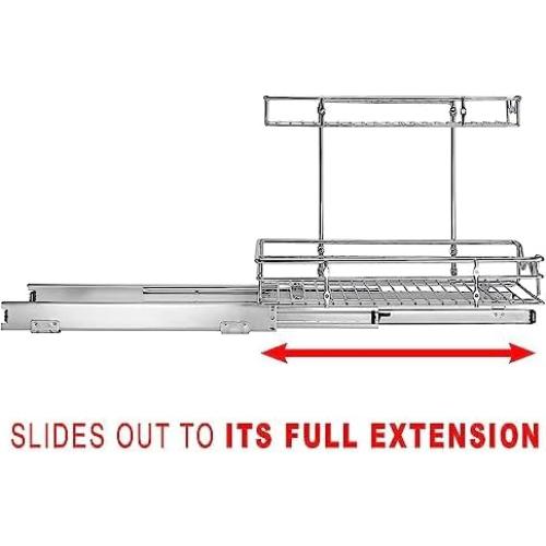 Organizador Deslizante Bajo Fregadero HOLDN STORAGE 2 Niveles 28x53 cm