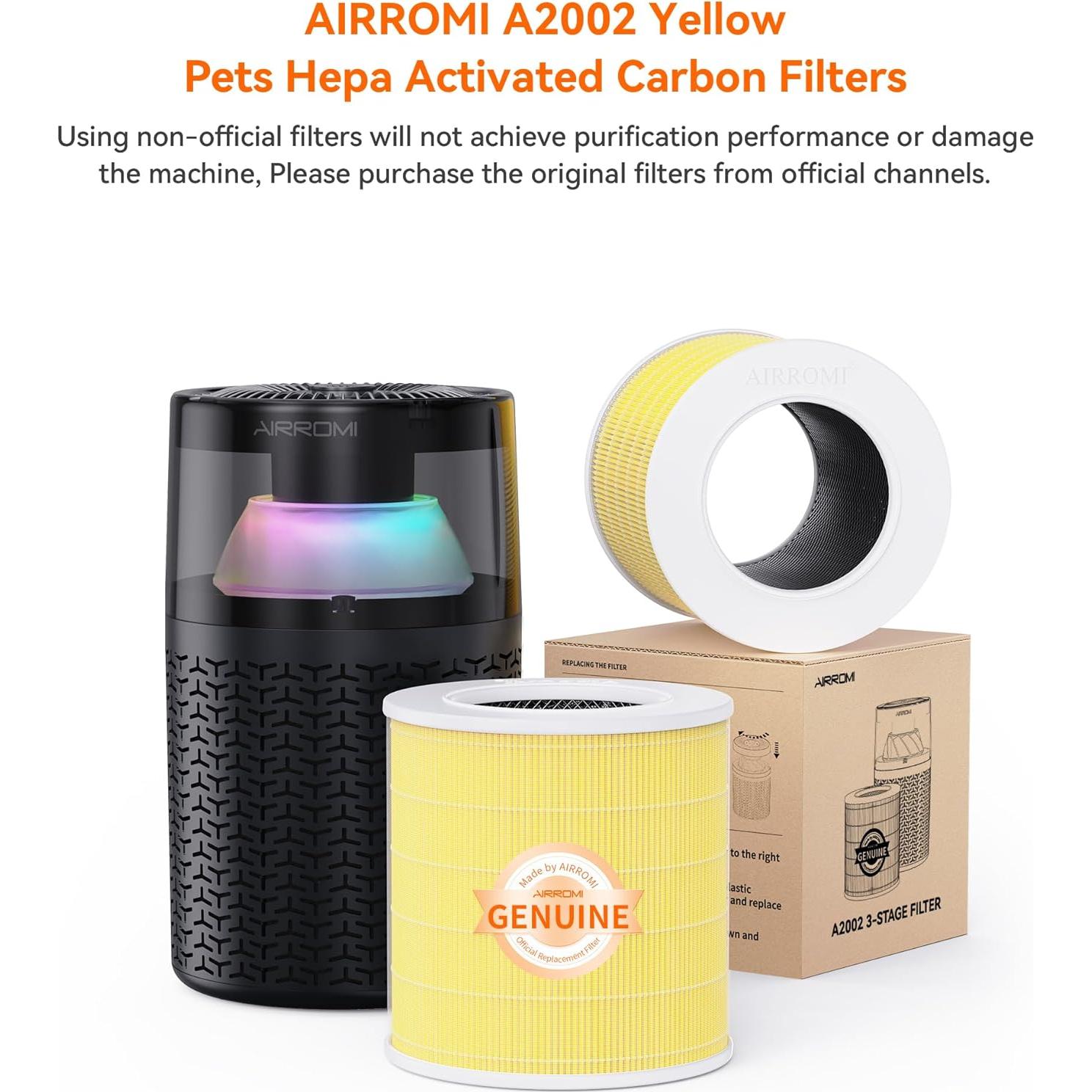 Filtro HEPA AIRROMI A2002 para Purificador de Aire Mascotas