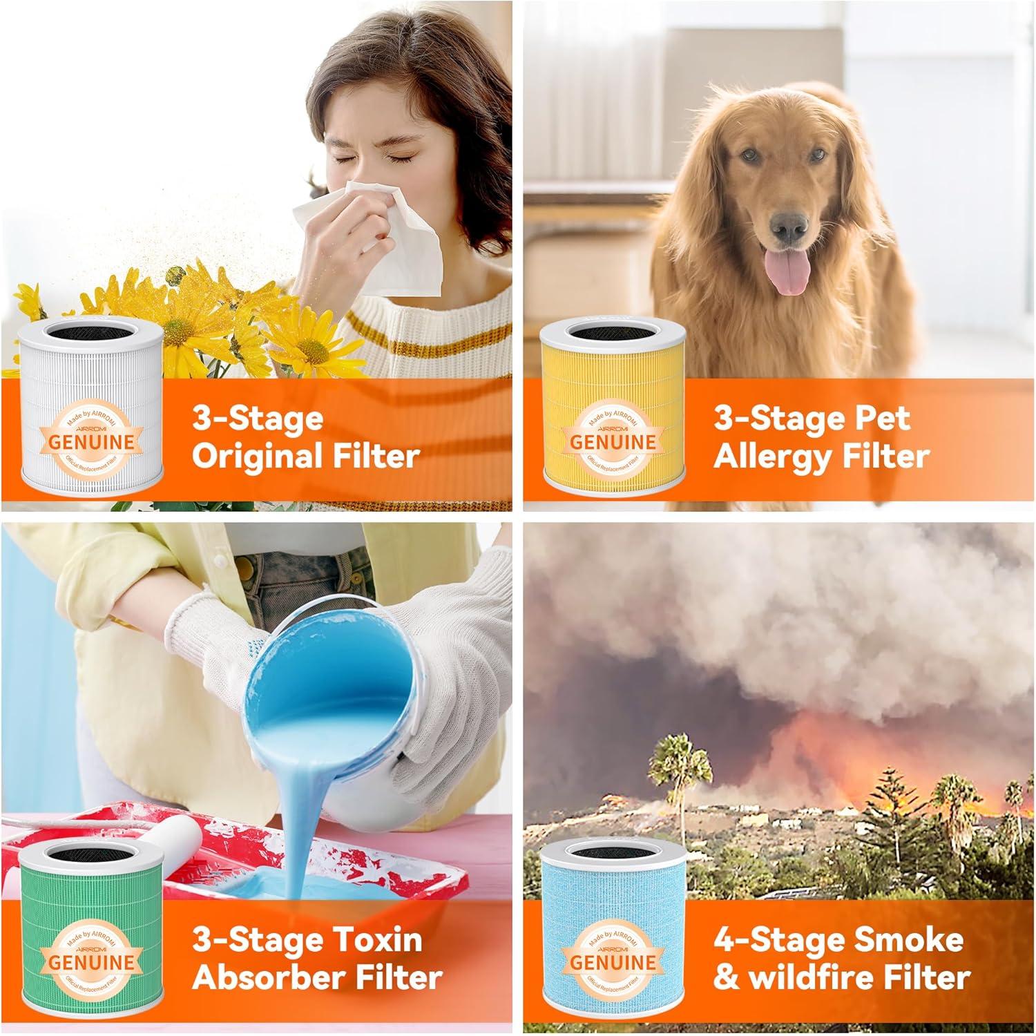 Filtro HEPA AIRROMI A2002 para Purificador de Aire Mascotas