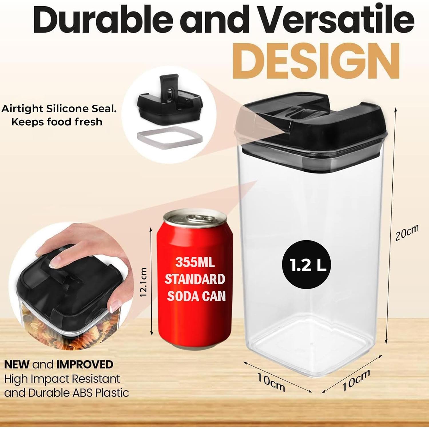 Contenedores de Almacenamiento Hermético Shazo 6 PC 1.2L BPA Free