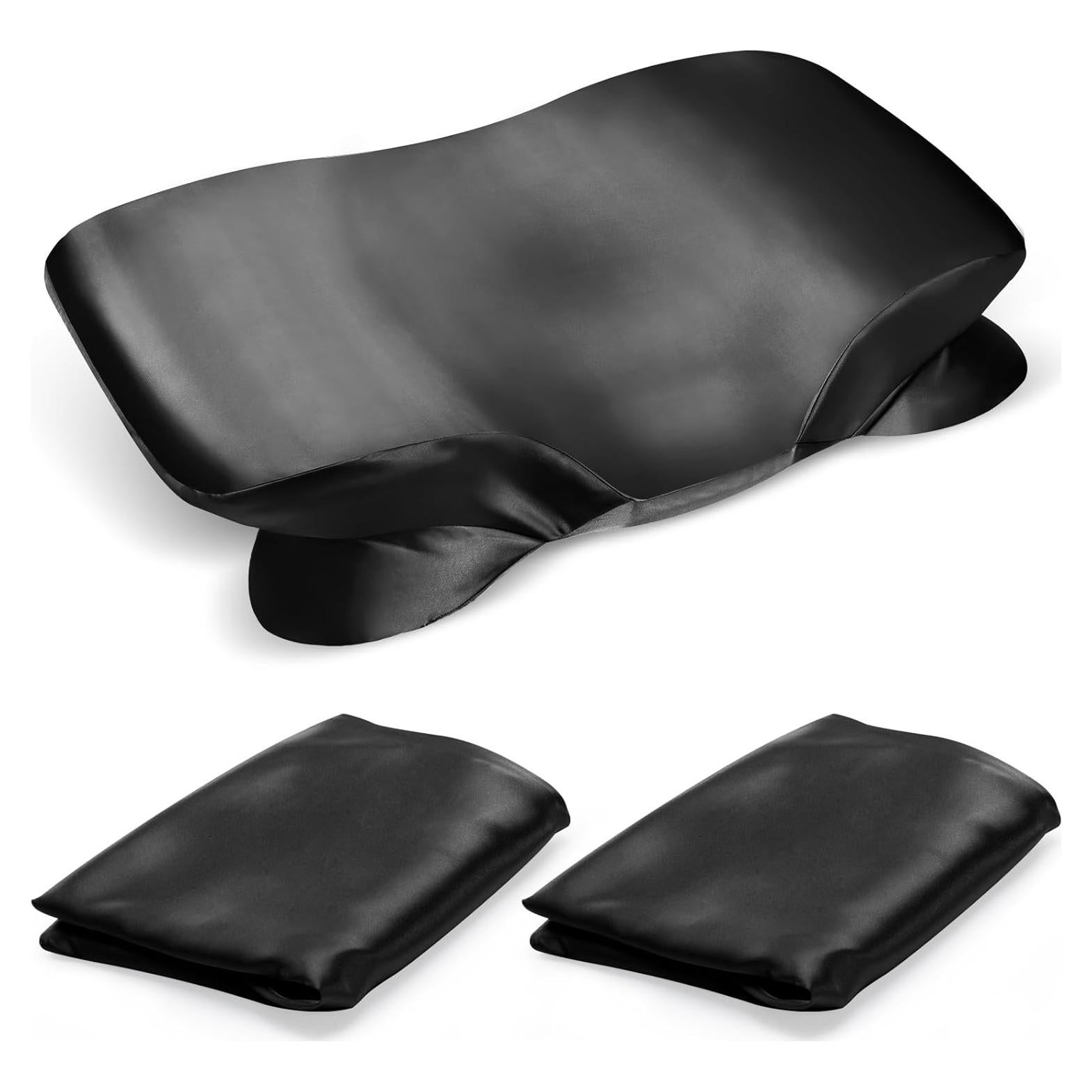 Paquete de 2 fundas de almohada cervical Zelimun - Satén Negro