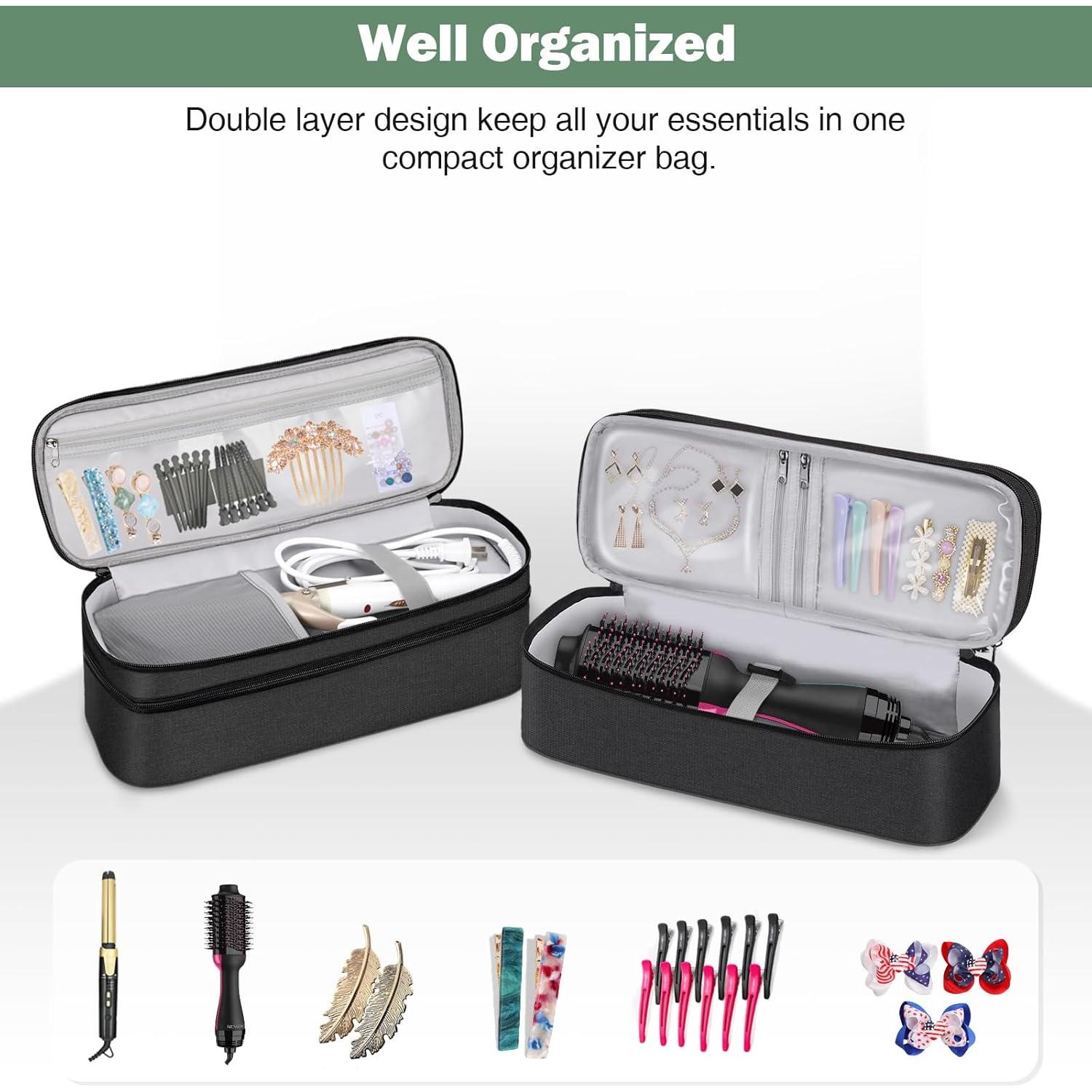 Funda de Viaje SITHON Doble Capa para Secador Revlon y Shark