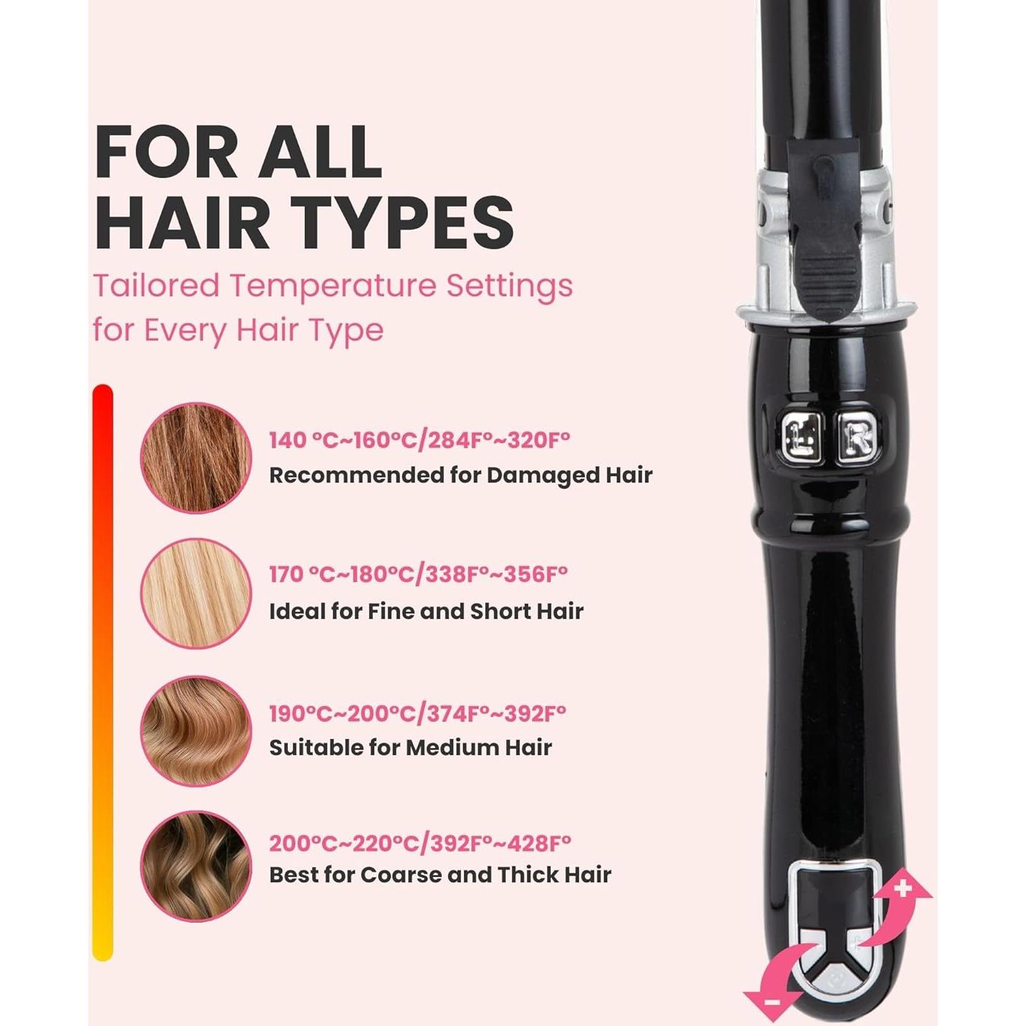 Plancha de Rizar Automática Honey Coco 1.1" (2.79 cm) LED