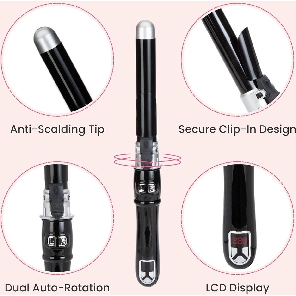 Plancha de Rizar Automática Honey Coco 1.1" (2.79 cm) LED