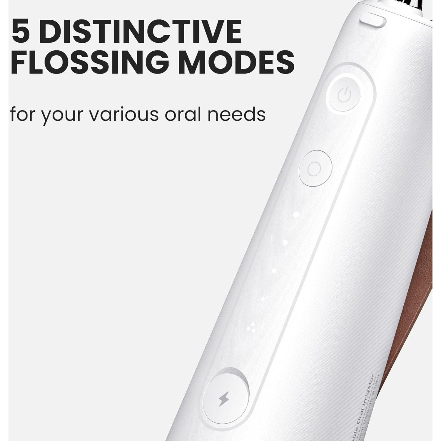 Irrigador Oral Inalámbrico Oclean W10 Rosa, 5 Modos, 200ml