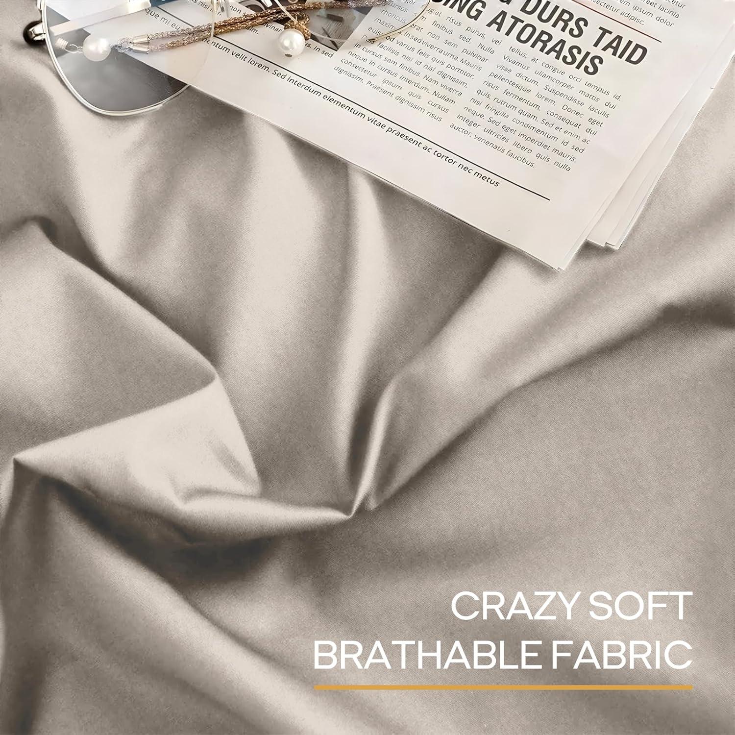 Funda de Edredón ZonLi Microfibra 121x182 cm Gris Leche