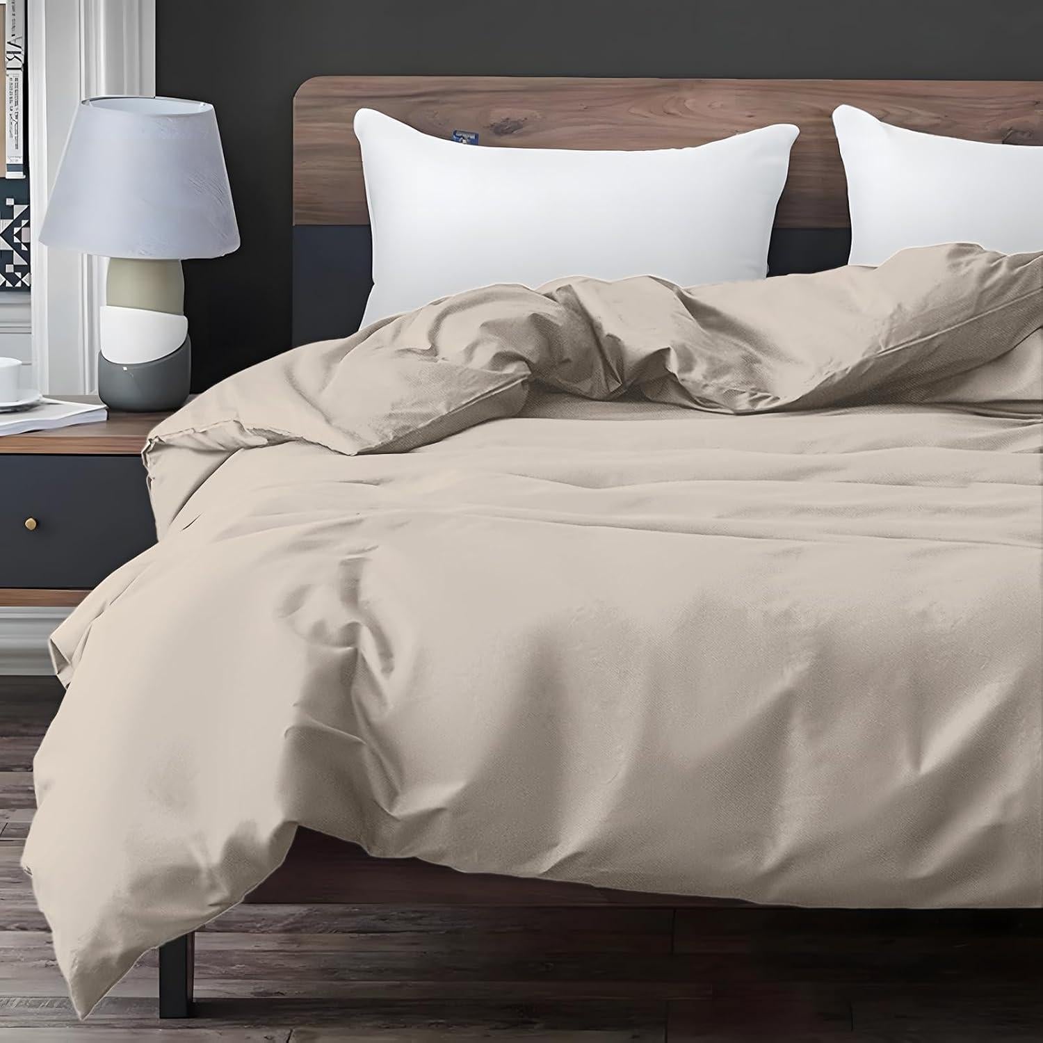 Funda de Edredón ZonLi Microfibra 121x182 cm Gris Leche