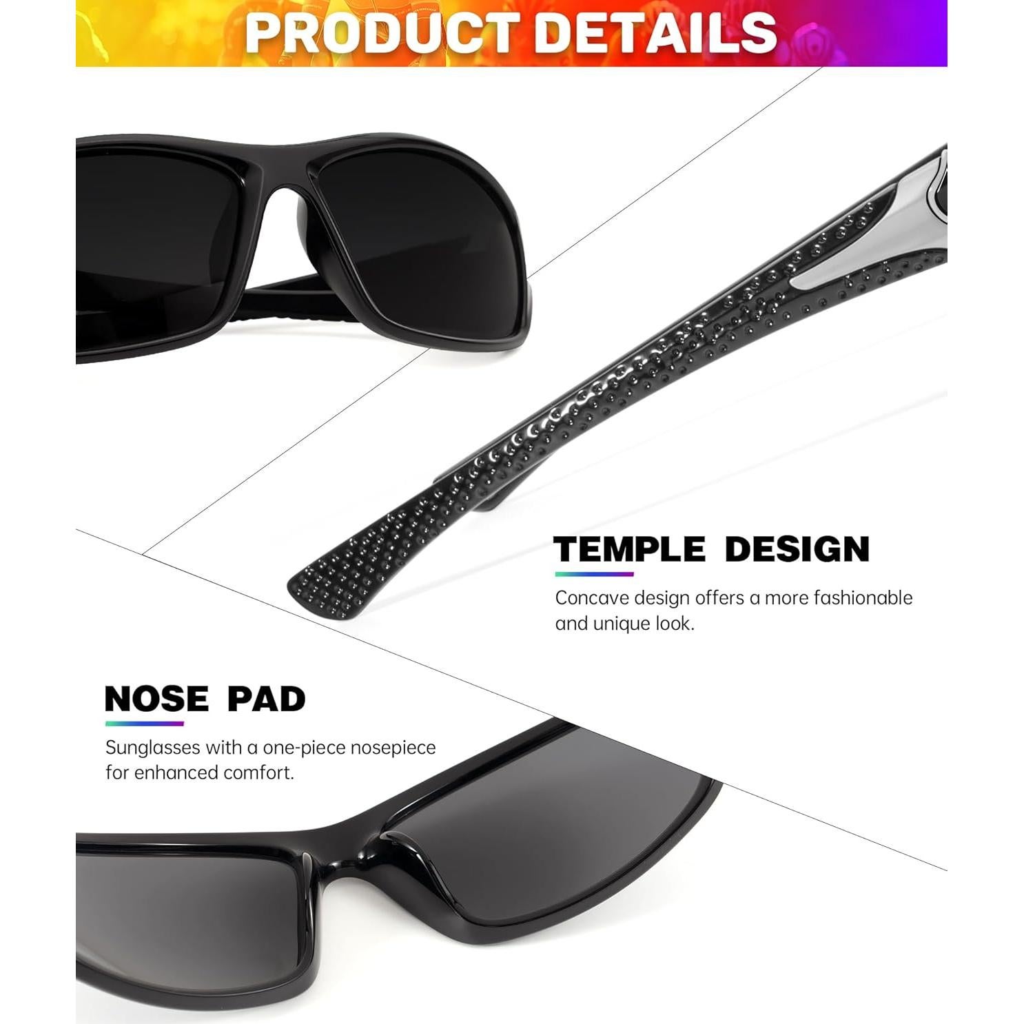 Gafas de Sol Polarizadas para Hombres OUTDOORKING UV400 - 3 Pack