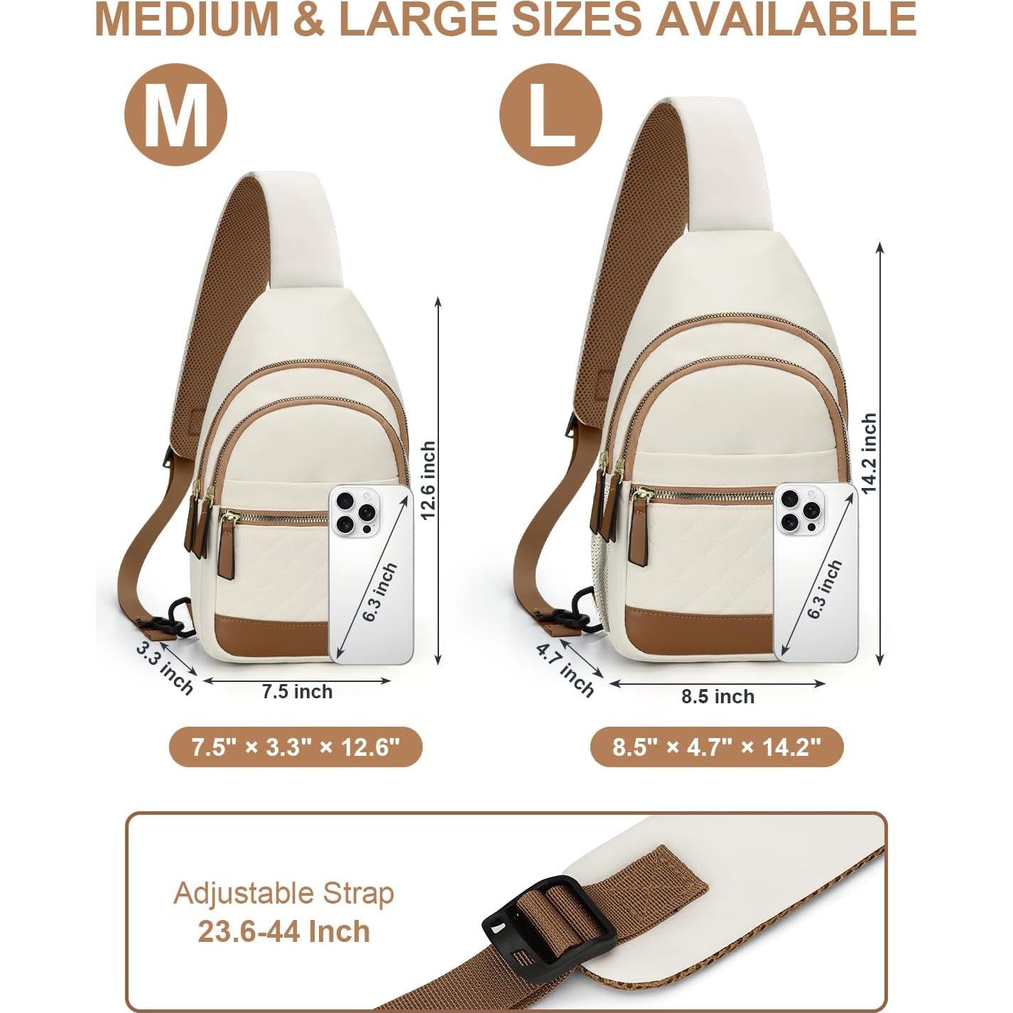 Bolso Cruzado Capolo Beige Mediano Impermeable Unisex