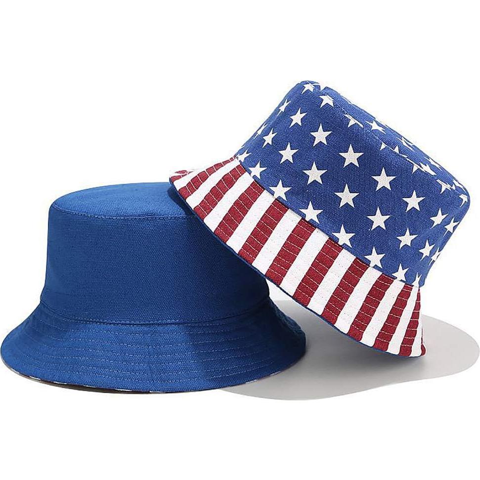 Sombrero de Cubo Reversible XYIYI Bandera Americana para Mujeres