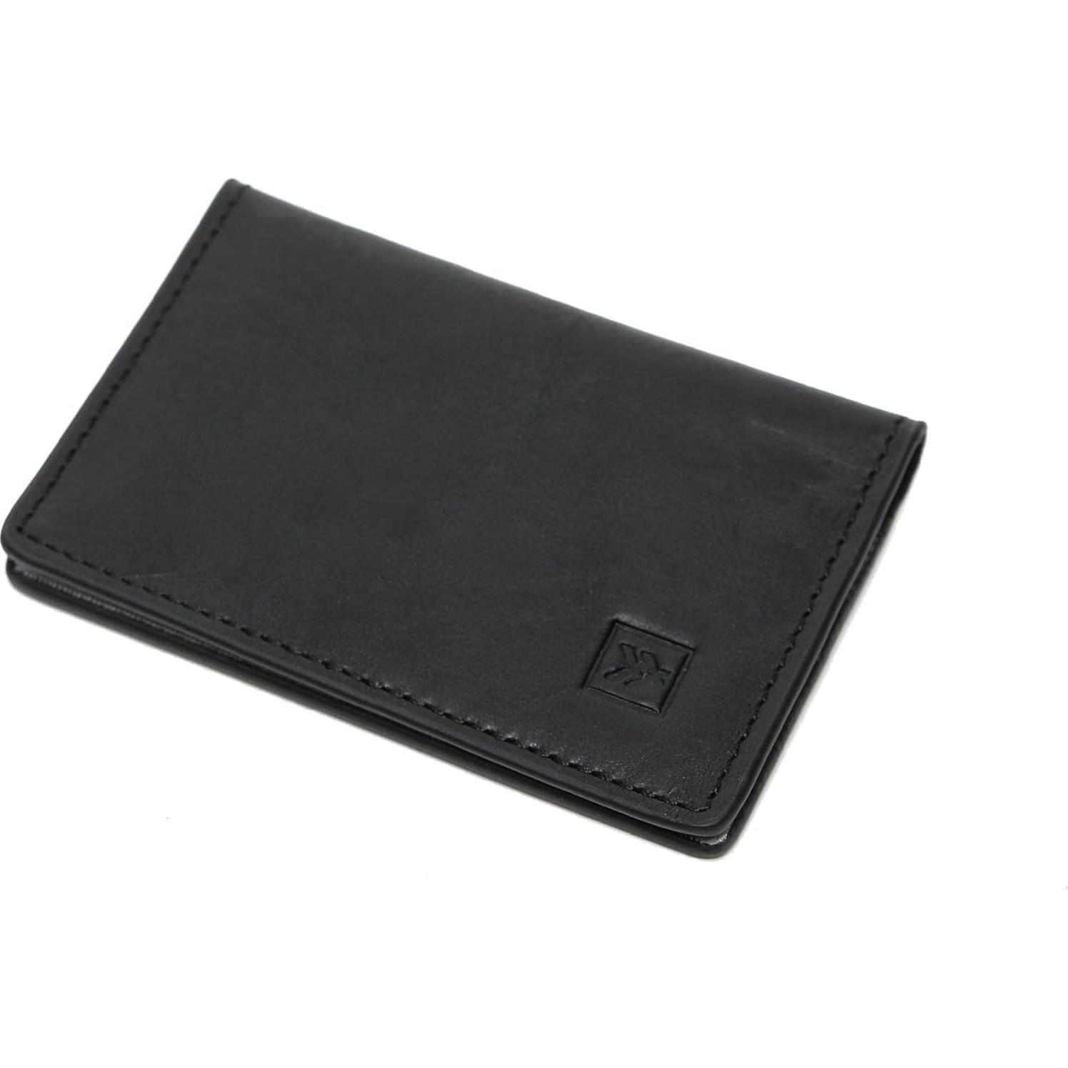 Cartera Bifold Slim Thread Wallets RFID Negra 1.27x6.1cm