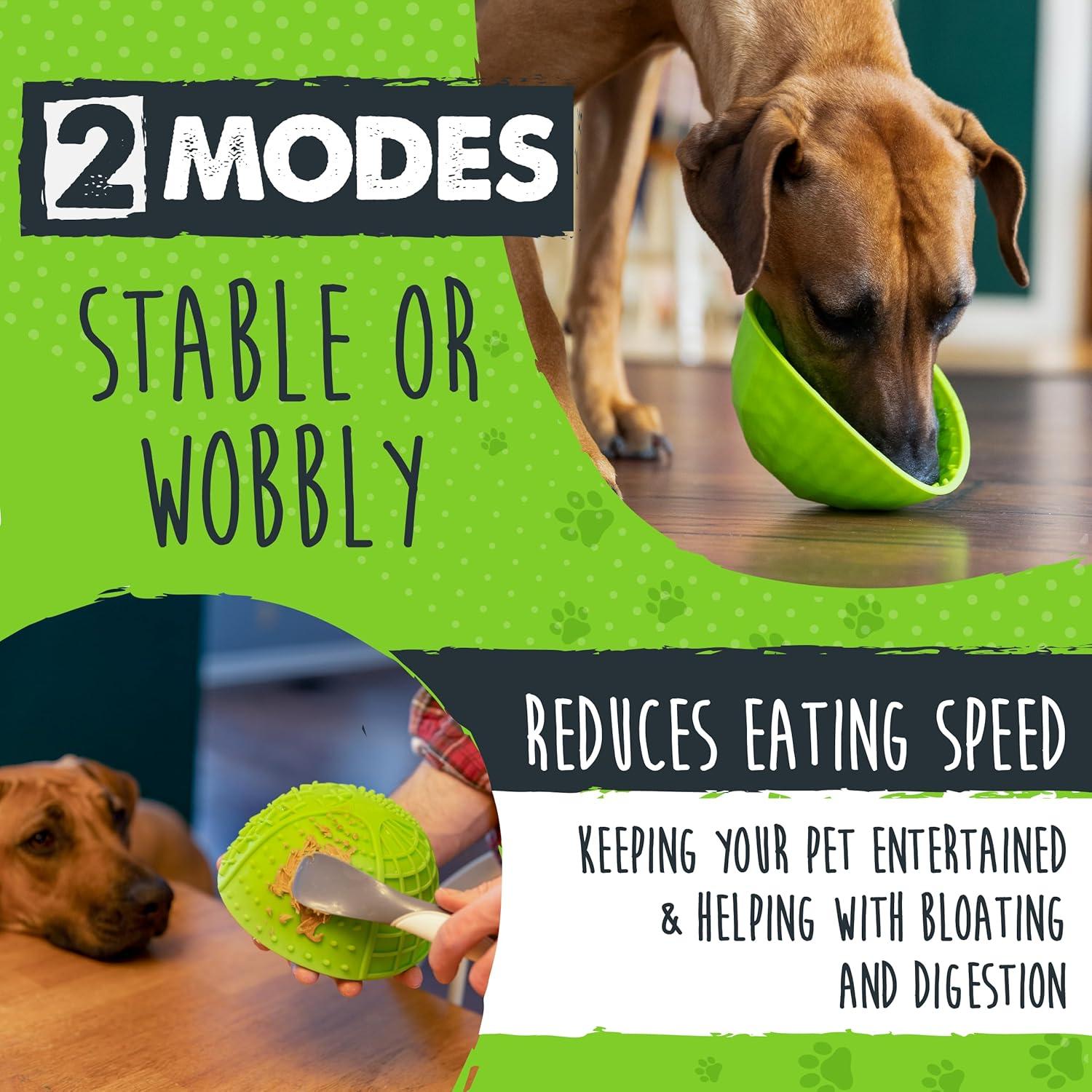 Tazón Lamer Interactivo Mighty Paw Verde, Silicona BPA Libre