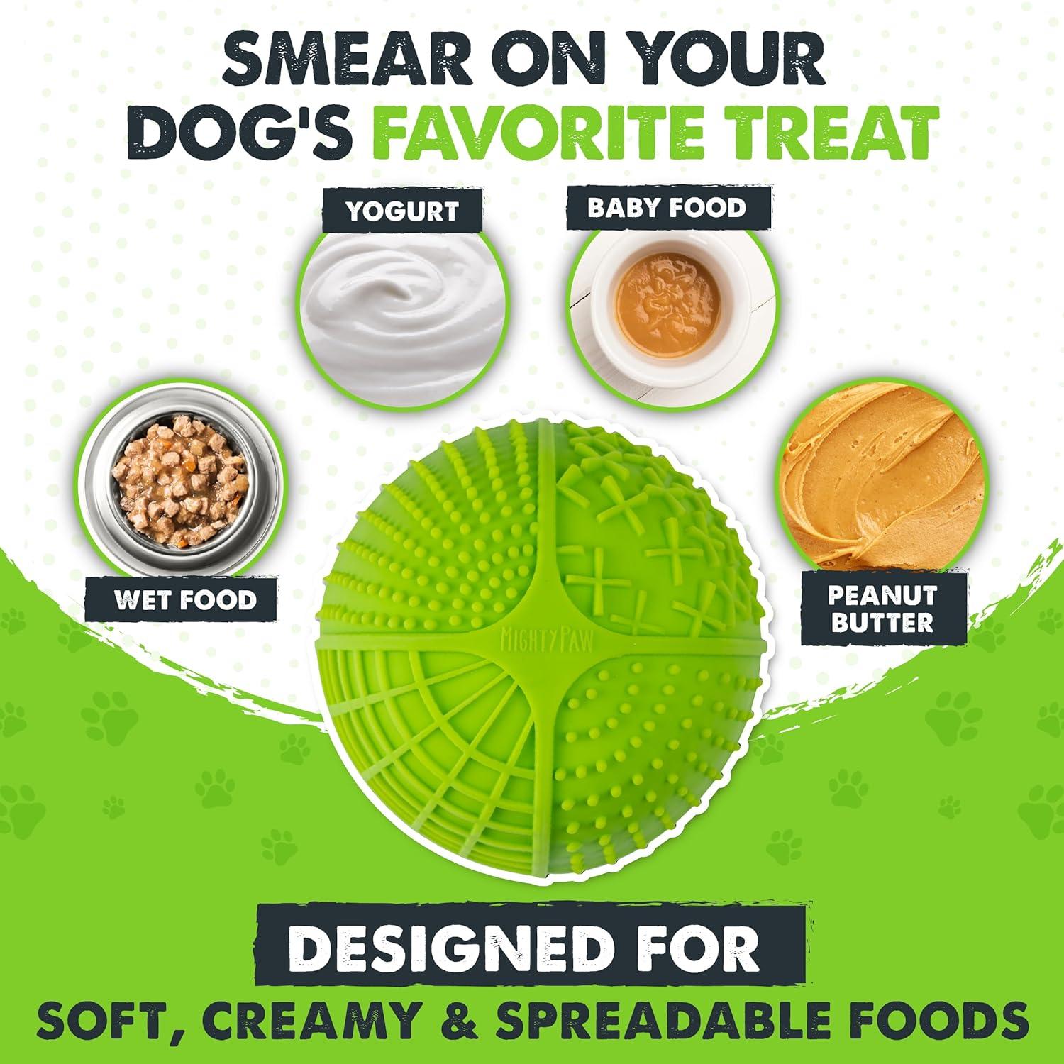 Tazón Lamer Interactivo Mighty Paw Verde, Silicona BPA Libre