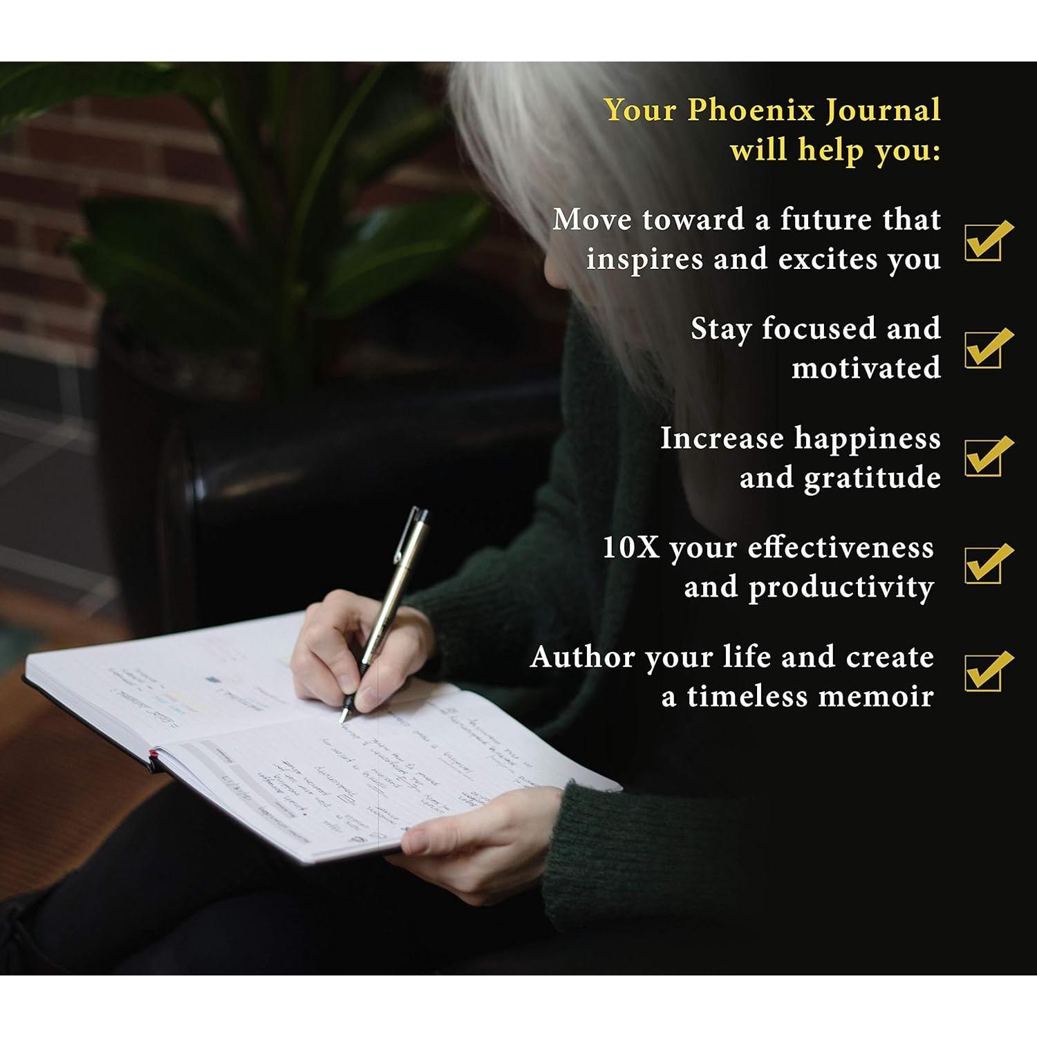 Planificador Diario Phoenix - Organizador de Metas A5 Tapa Dura