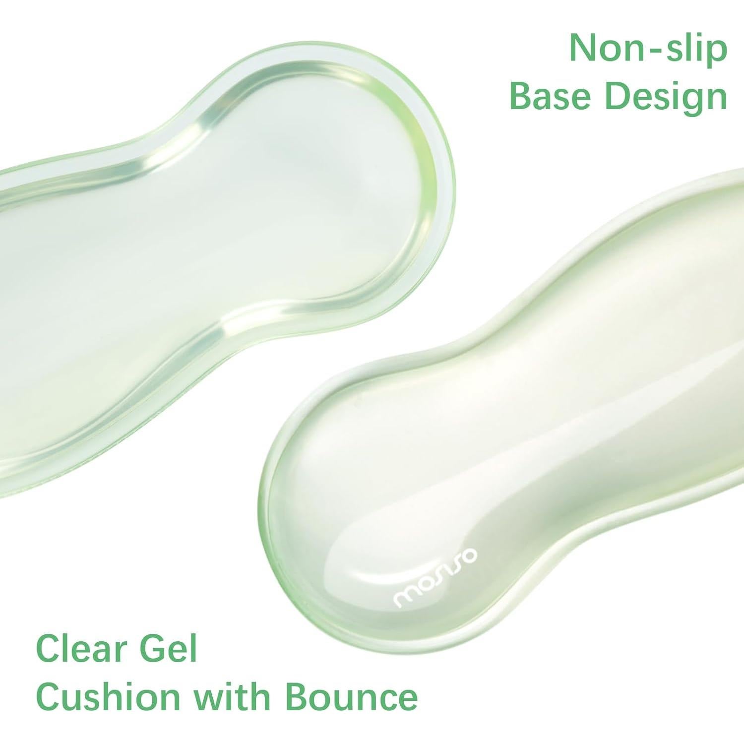 Reposamuñecas de Gel Ergonómico Mosiso Verde Menta 2 Piezas