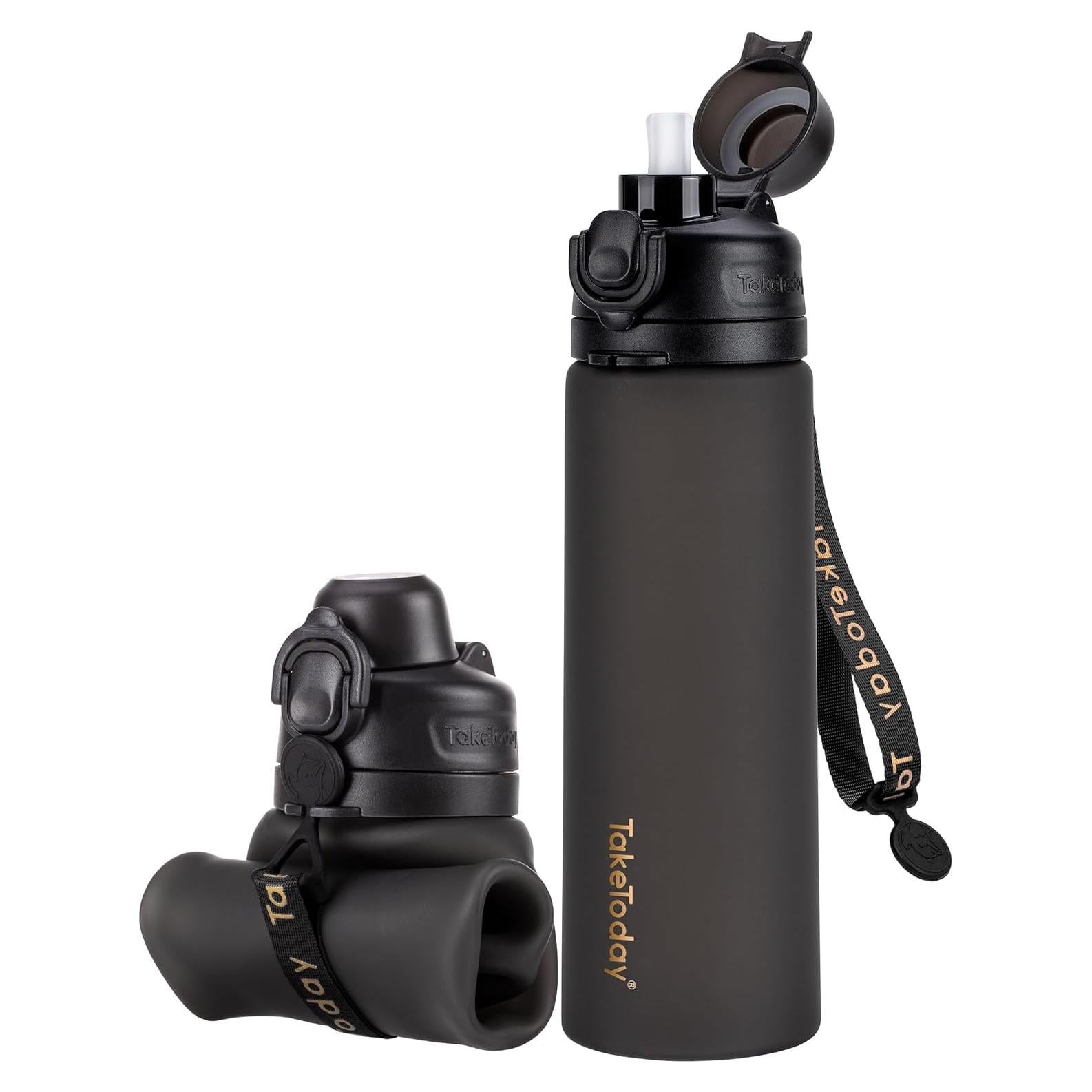 Botella de Agua Plegable TakeToday 600ml Silicona A Prueba de Fugas