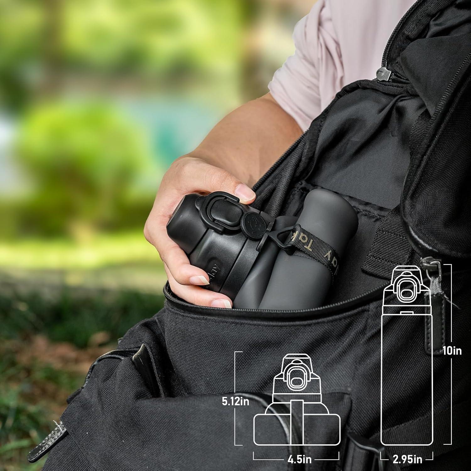 Botella de Agua Plegable TakeToday 600ml Silicona A Prueba de Fugas