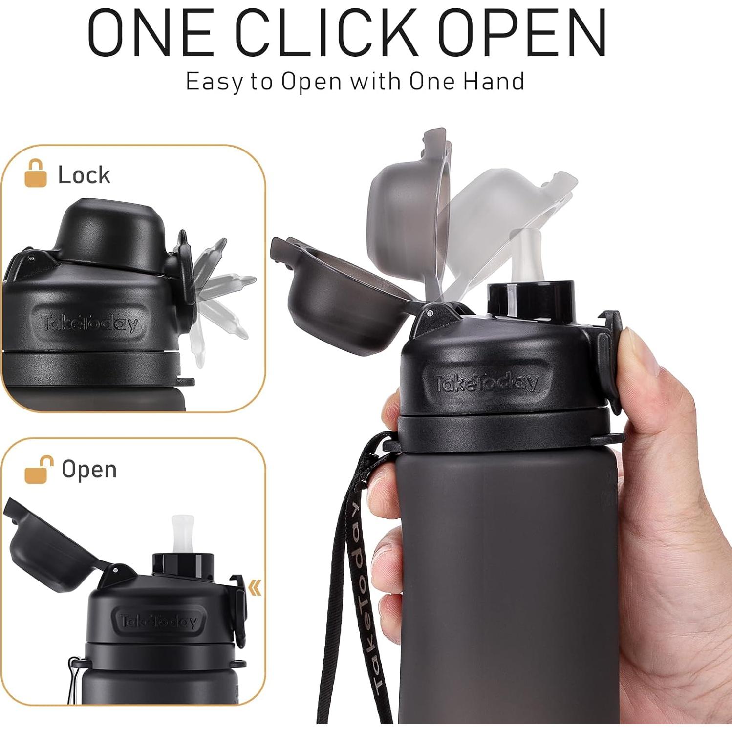 Botella de Agua Plegable TakeToday 600ml Silicona A Prueba de Fugas