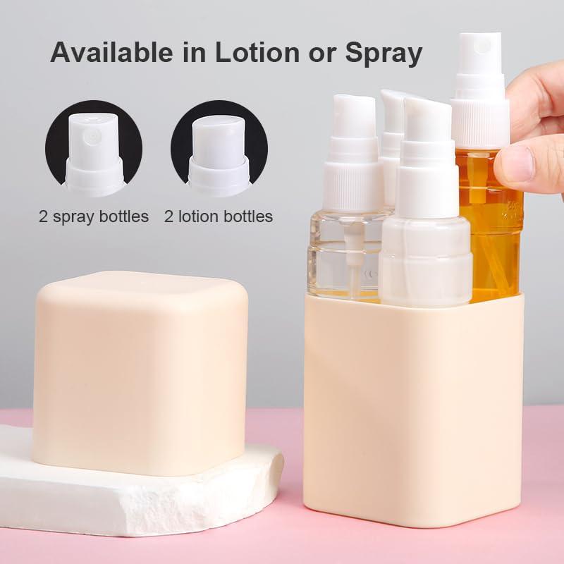 Kit de Botellas de Viaje 4-en-1 Kiyza 50ml a Prueba de Fugas