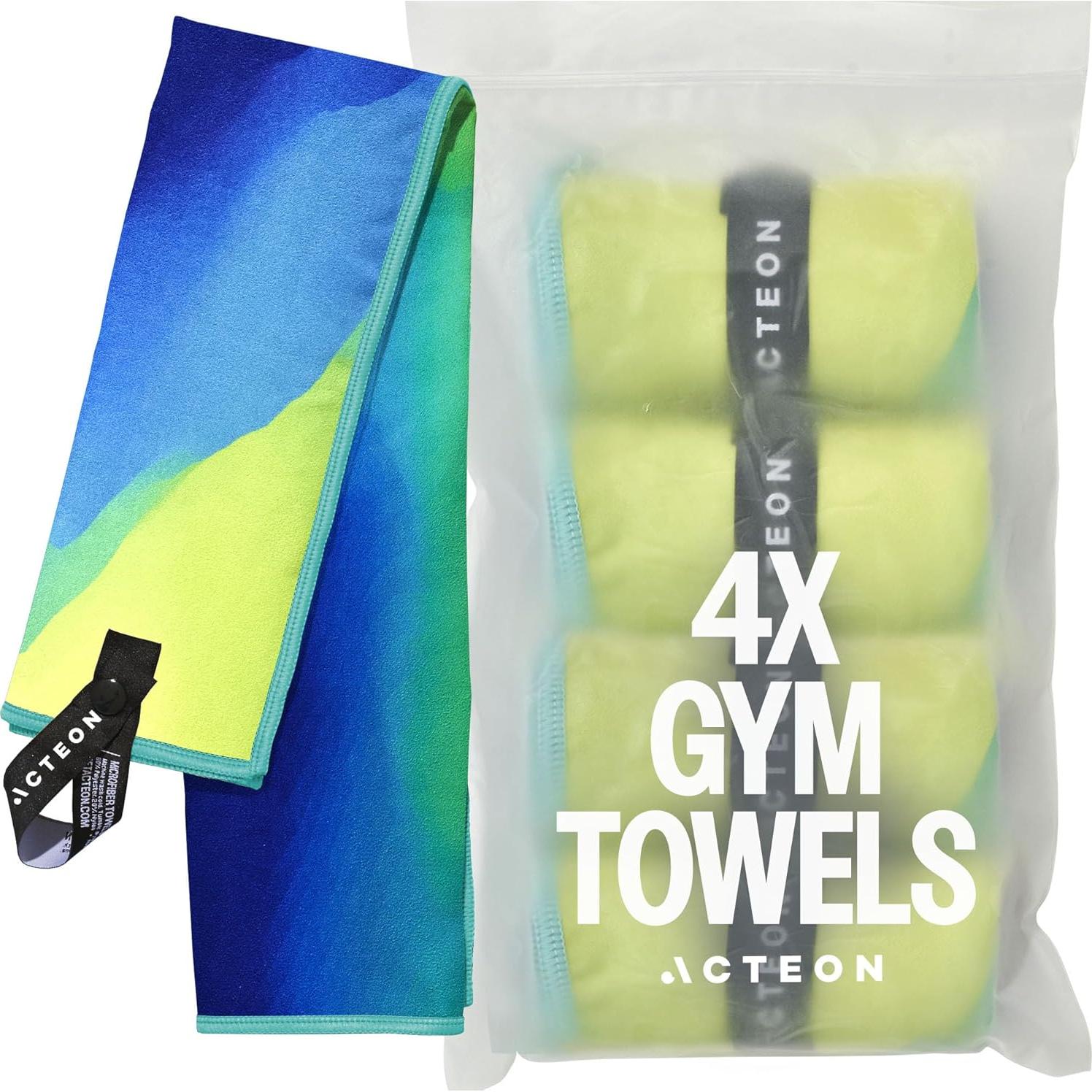Toalla de Microfibra Acteon 4 Piezas Secado Rápido 60x39cm
