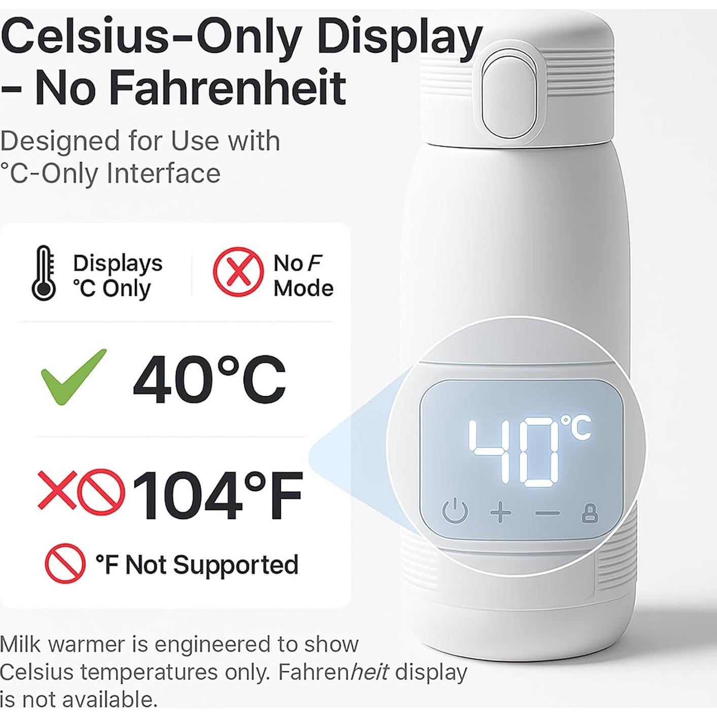 Calentador de Botellas Portátil VEMJO 12oz USB Rápido Blanco