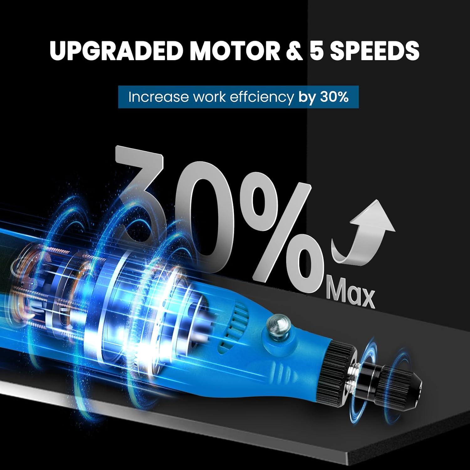 Mini Herramienta Rotativa Inalámbrica HARDELL 3.7V 43 Accesorios