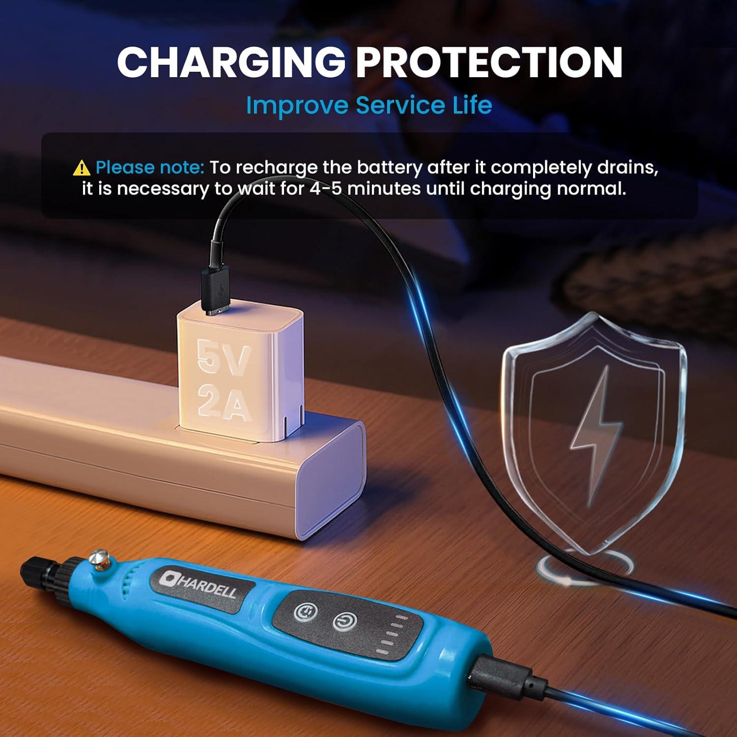 Mini Herramienta Rotativa Inalámbrica HARDELL 3.7V 43 Accesorios