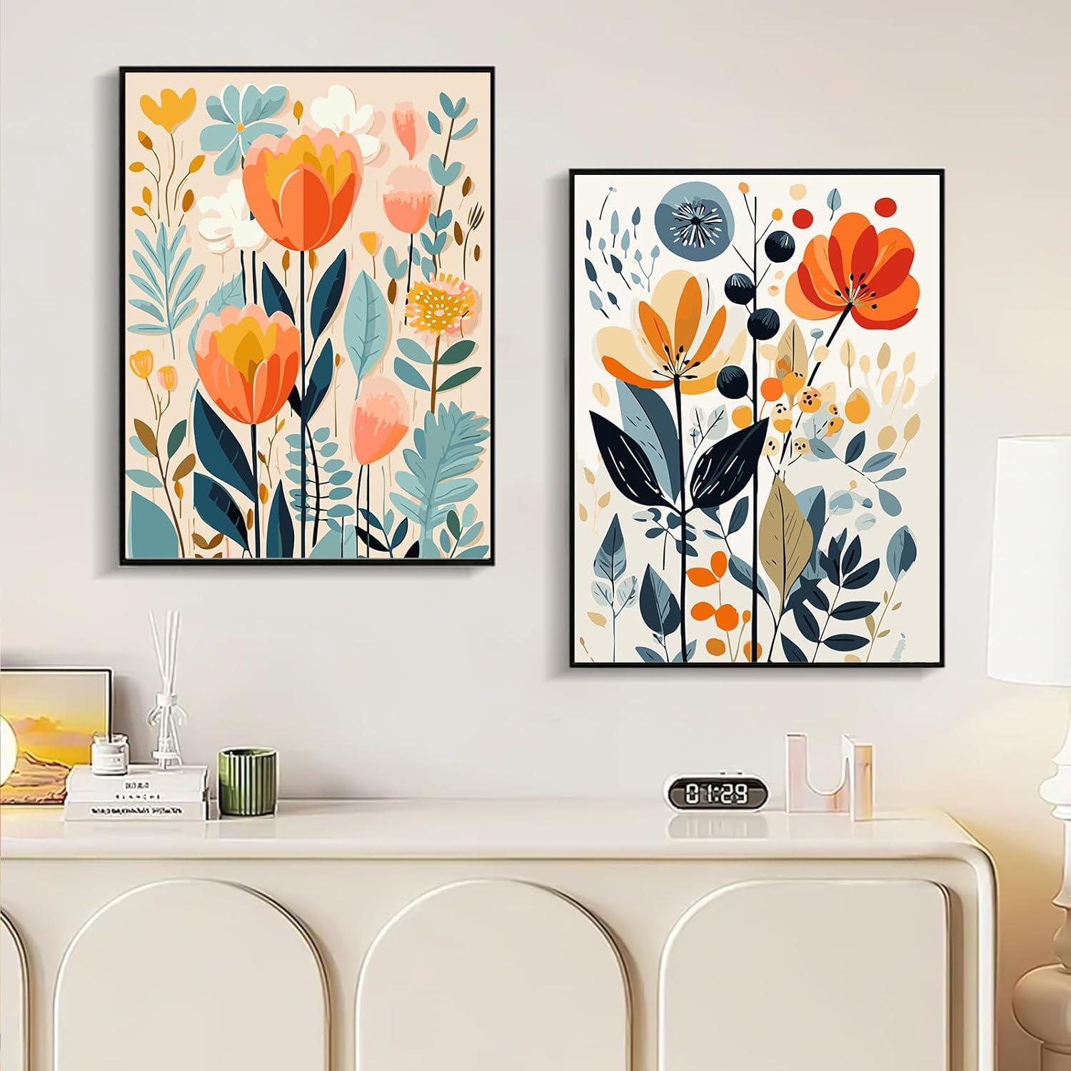 Kit de Pintura por Números Fountor para Adultos - 2 Lienzos 30x40 cm