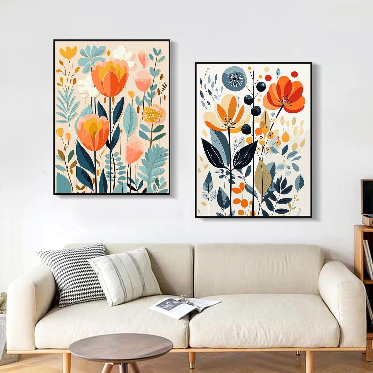 Kit de Pintura por Números Fountor para Adultos - 2 Lienzos 30x40 cm