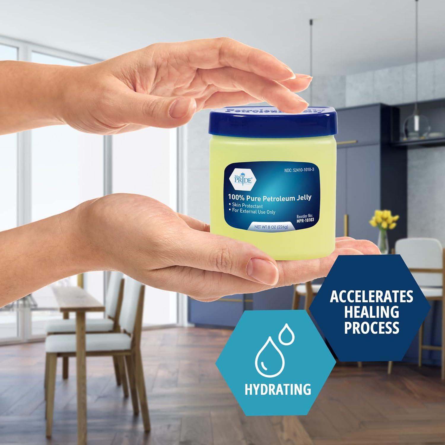 Gelatina de Petróleo Pura Med Pride 226.8g - Hidratante para Piel