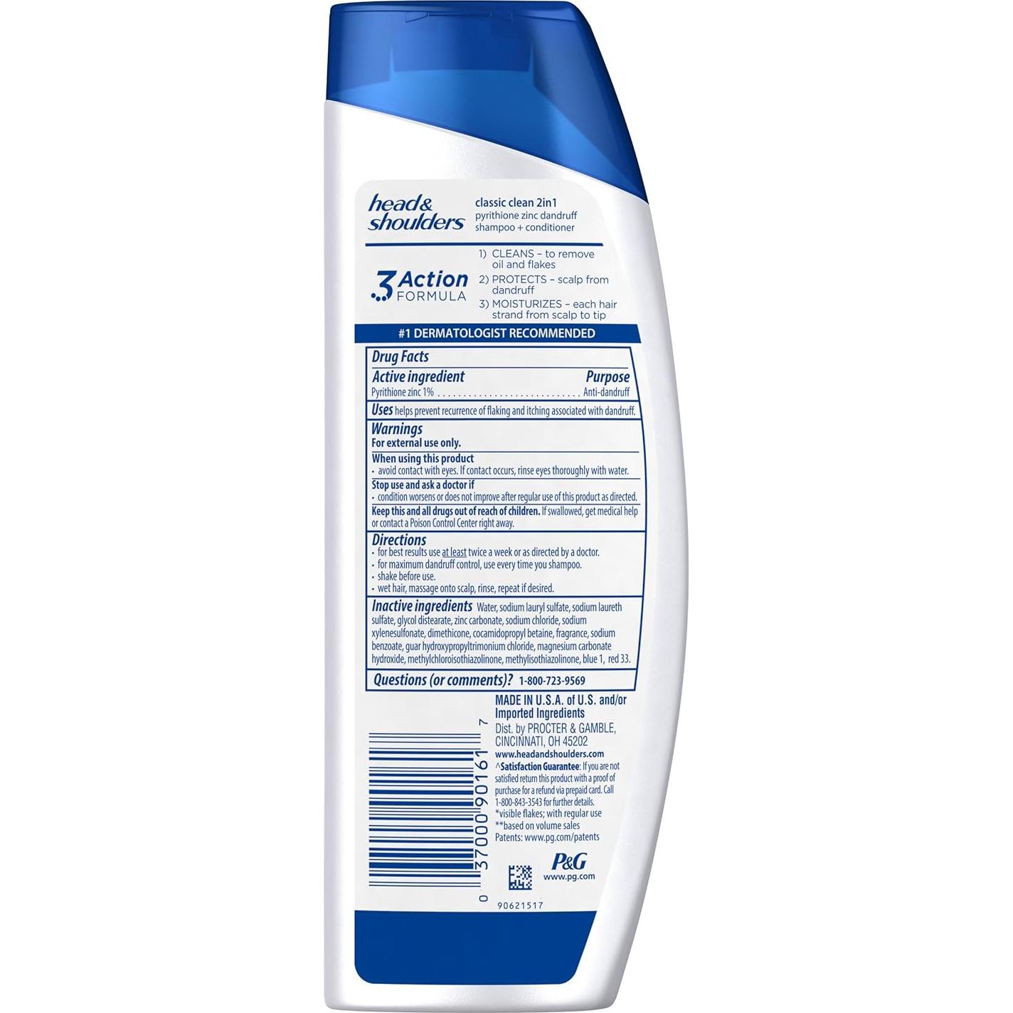 Champú y Acondicionador 2 en 1 Head & Shoulders Classic Clean 250 ml