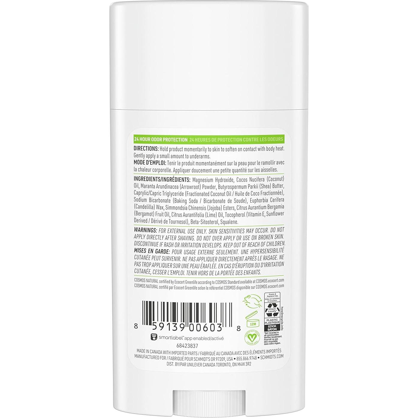 Desodorante Natural Schmidt's Bergamota y Lima 75 g - 2 Unidades