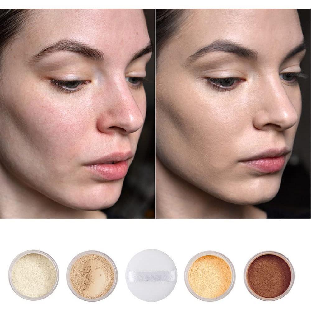 Polvo Fijador Translúcido PHOERA 2 Pcs - Control de Aceite