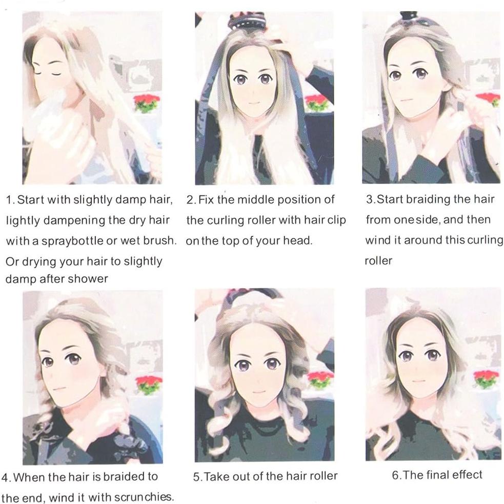 Juego de Rulos de Satén Sin Calor HUANMAYE - Rulos para Cabello