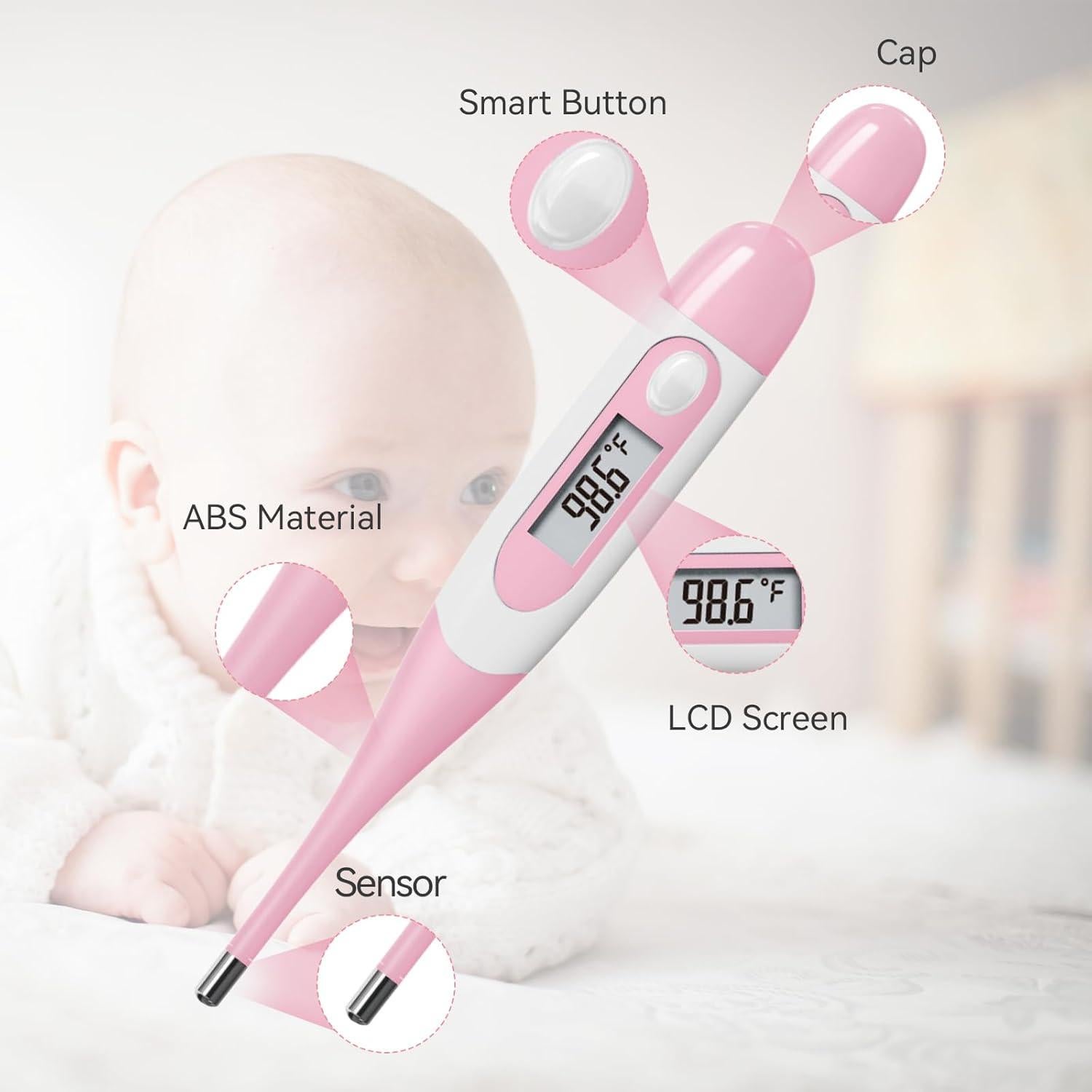 Termómetro Digital Clínico Berrcom DT008 para Adultos y Bebés